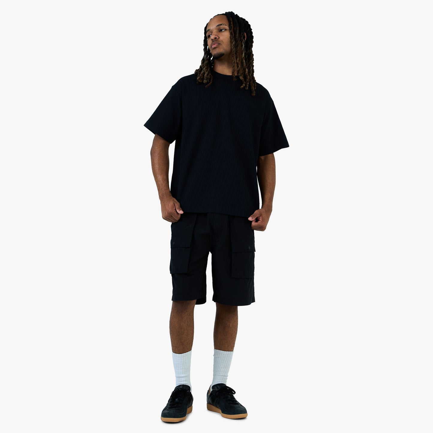 BEAMS Stretch Thermal T-Shirt / Black