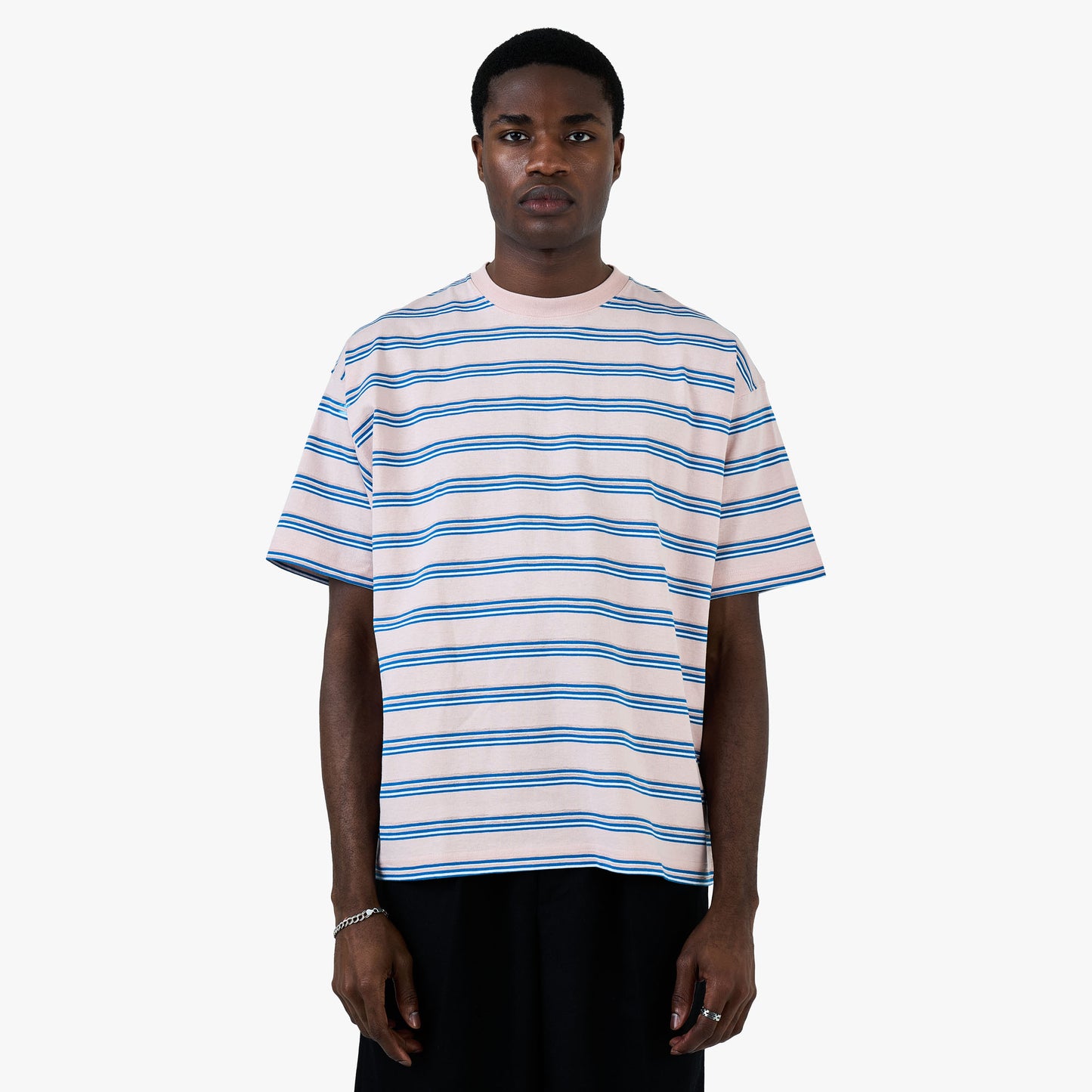 BEAMS Stripe T-Shirt / Pink