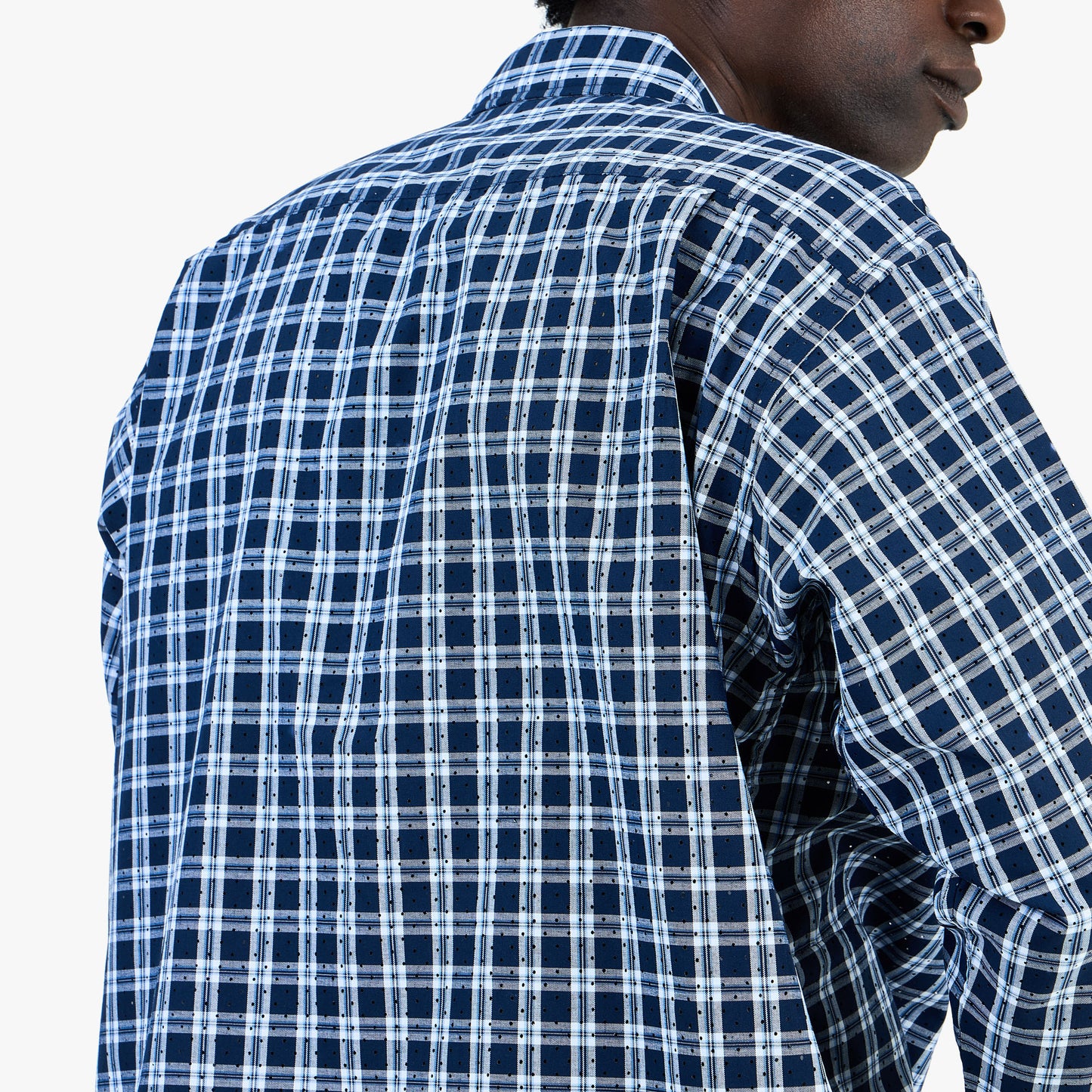 BEAMS Half-Zip Pullover Shirt / Blue