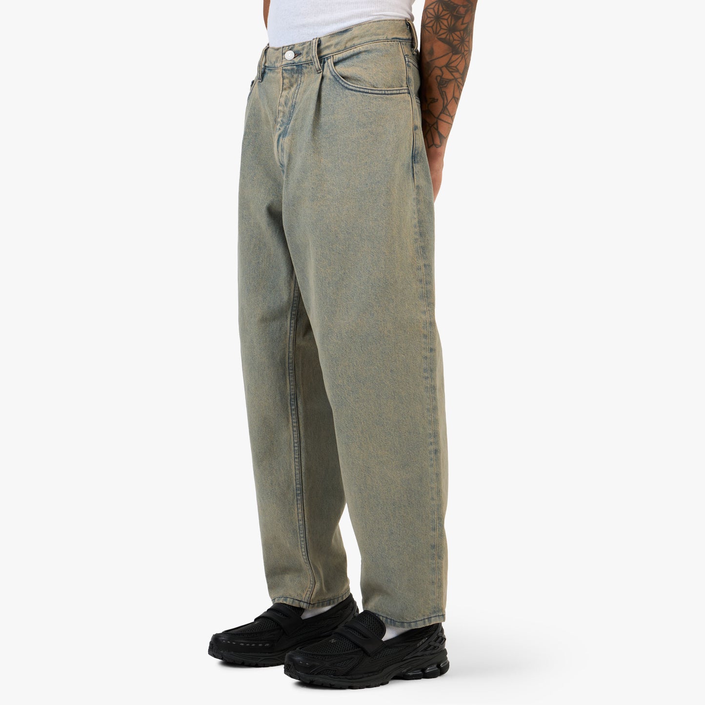BEAMS Wide Tapered Denim / Pink Used