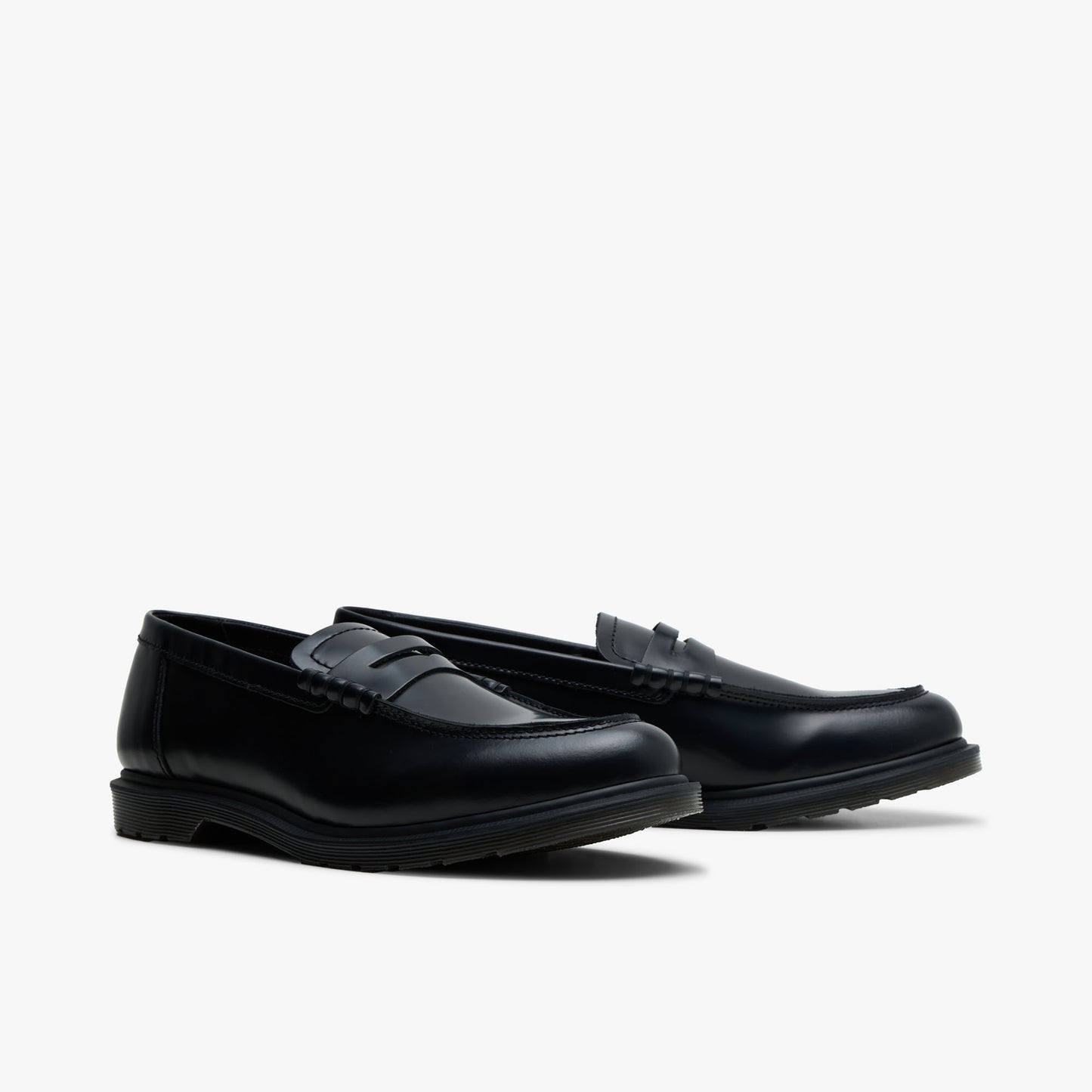 Dr. Martens Mocassins à pampilles en cuir lisse poli Mayfare / Noir