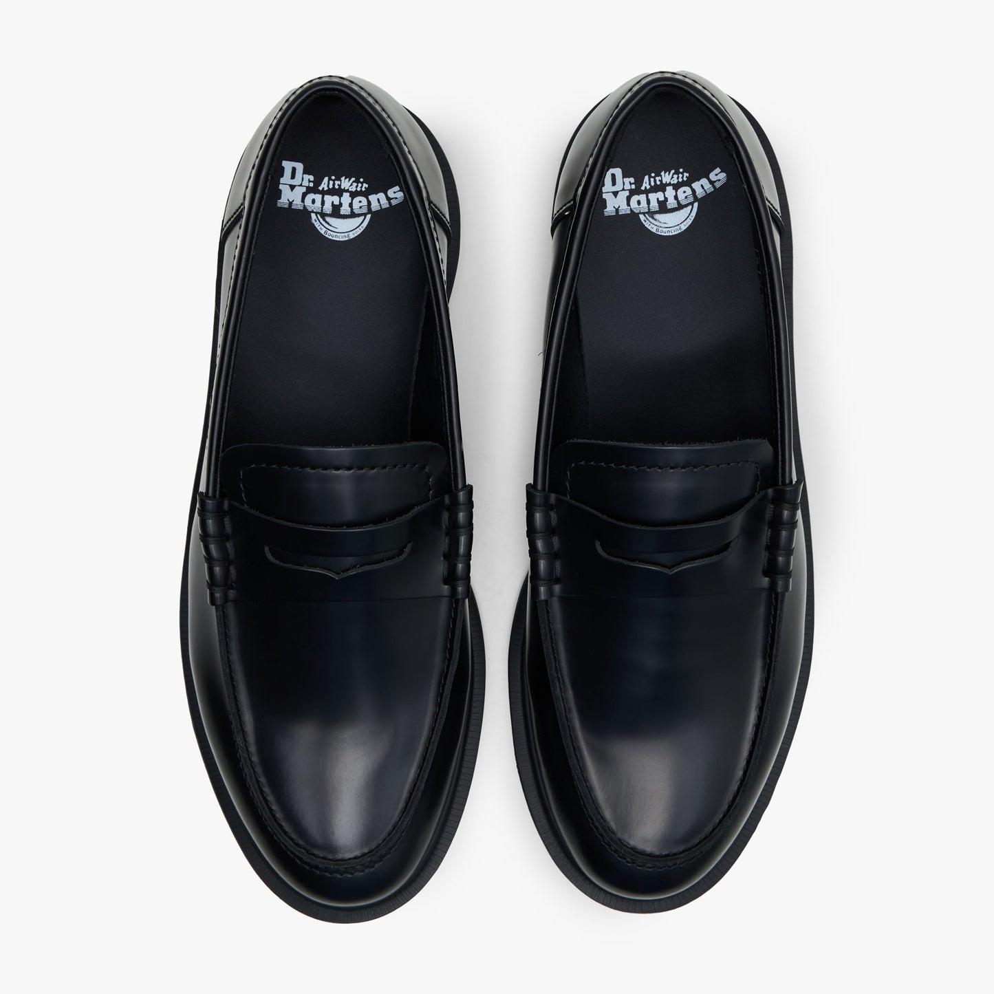 Dr. Martens Mocassins à pampilles en cuir lisse poli Mayfare / Noir