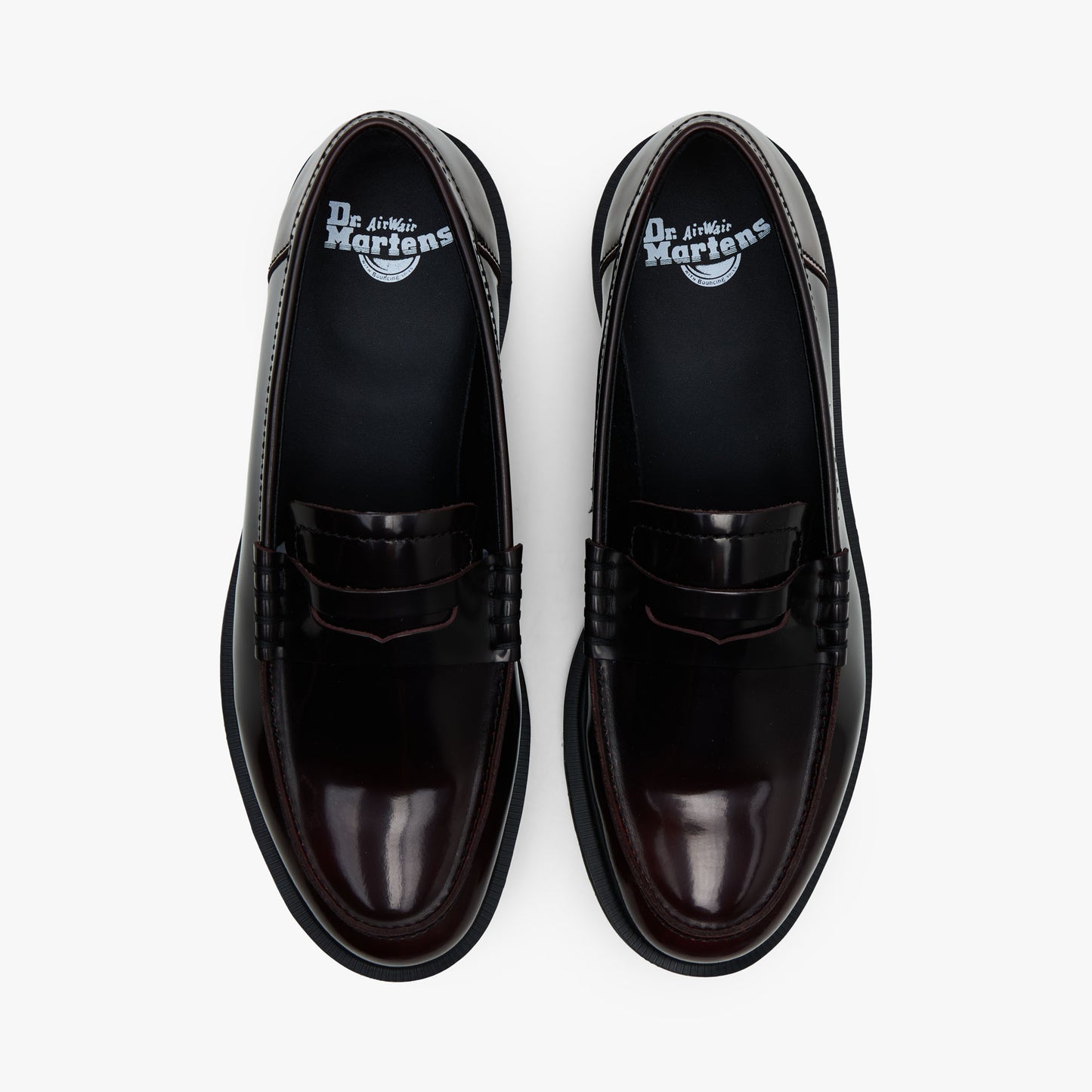 Dr. Martens Mayfare Rub Off Leather Penny Loafers / Arcadia Rouge Cerise
