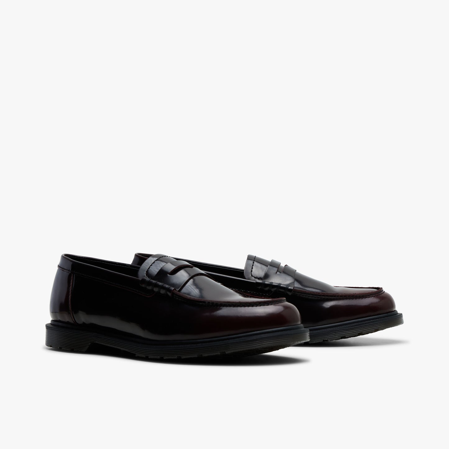 Dr. Martens Mayfare Rub Off Leather Penny Loafers / Arcadia Rouge Cerise