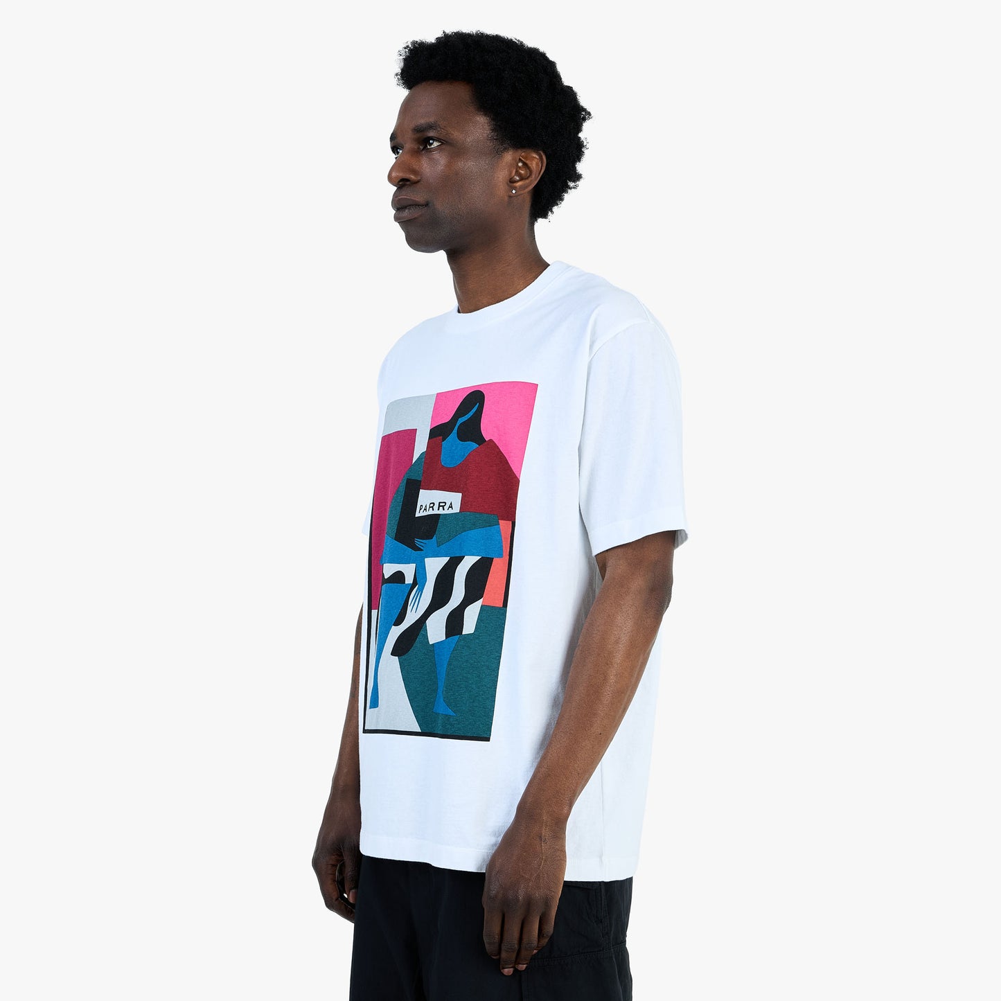 T-shirt by Parra Reading The Square / Blanc