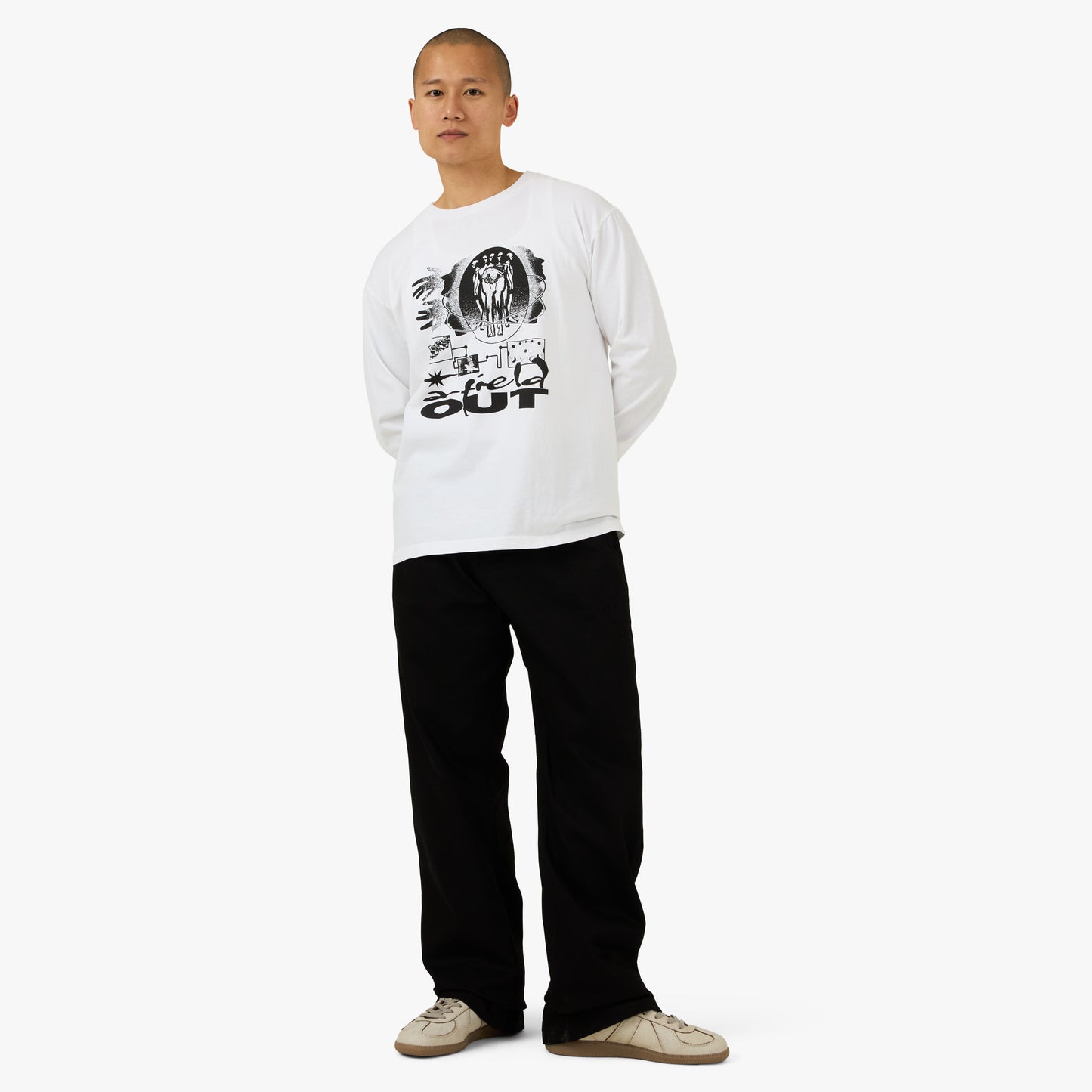 Afield Out Cosmos Longsleeve T-Shirt White