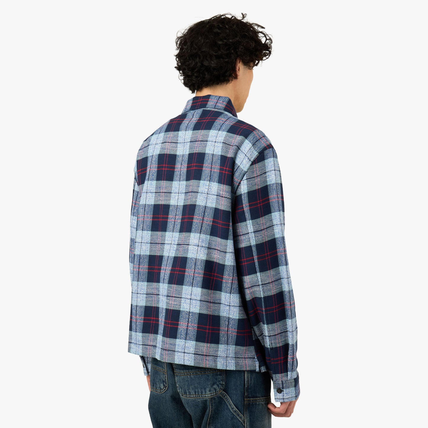 Awake NY Flannel Zip Shirt Blue