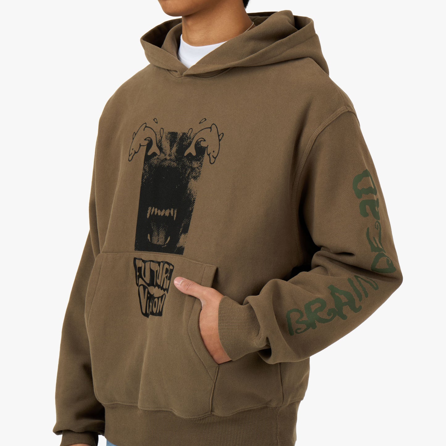 Brain Dead Future Vision Hoodie Coffee
