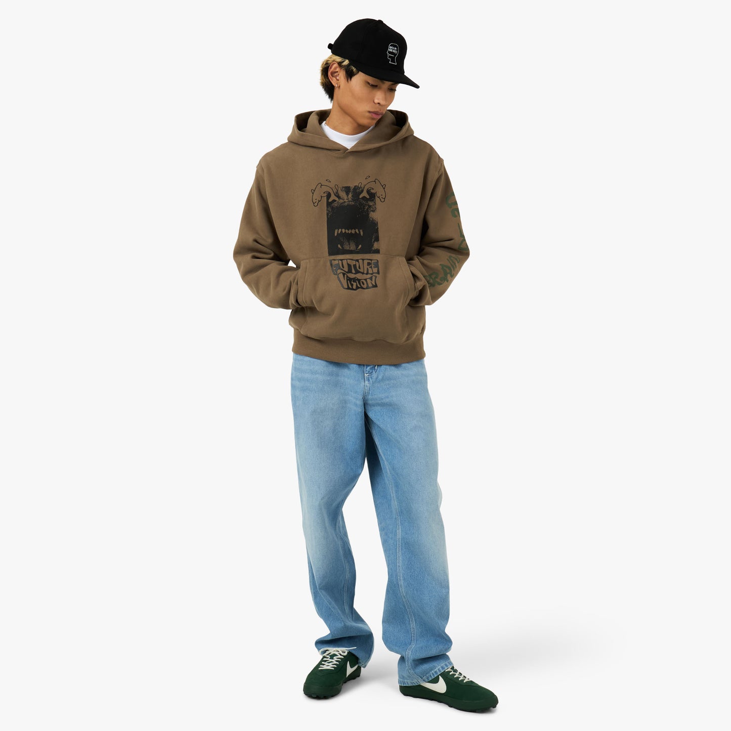 Brain Dead Future Vision Hoodie Coffee