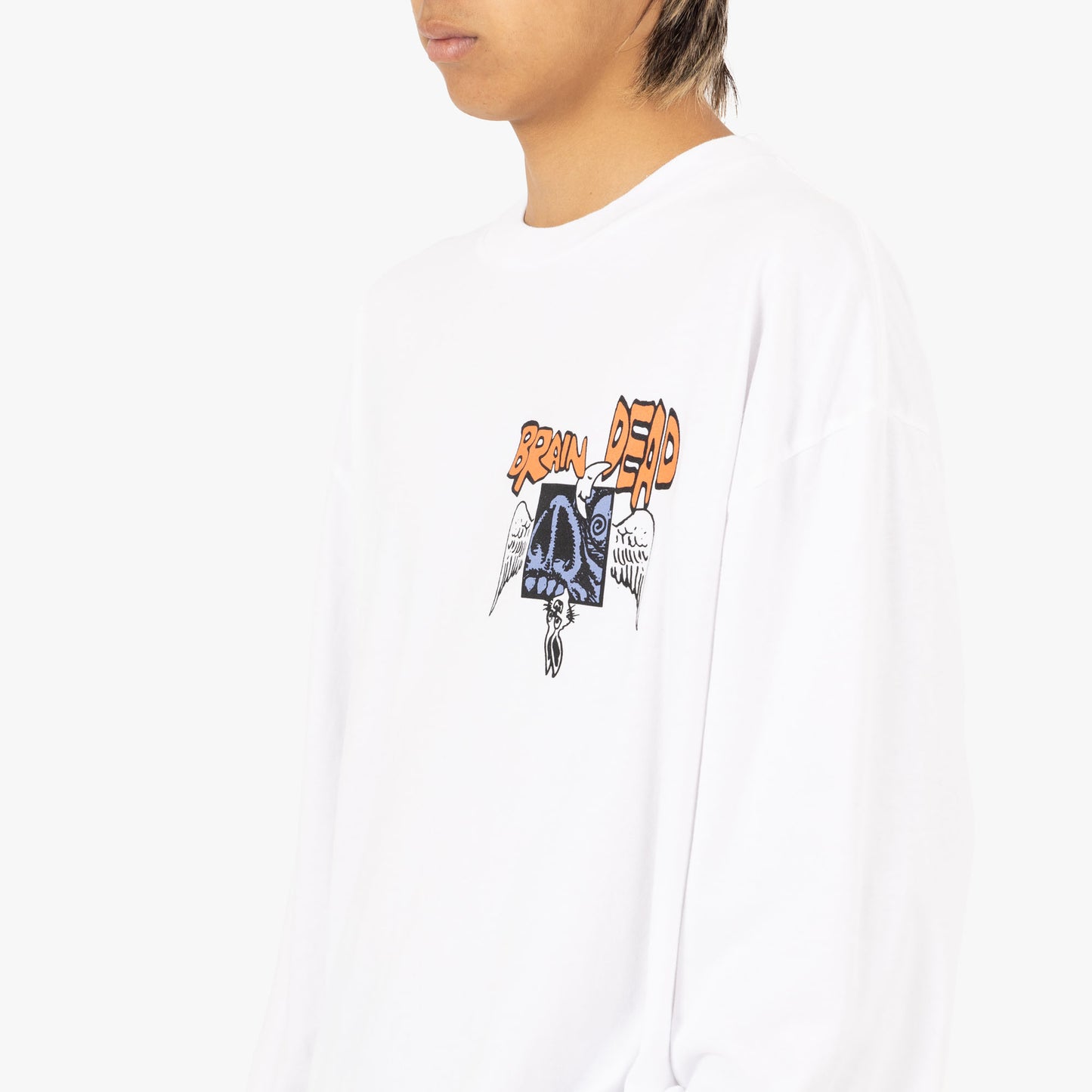 Brain Dead Cosmic Debris L/S Shirt / Blanc