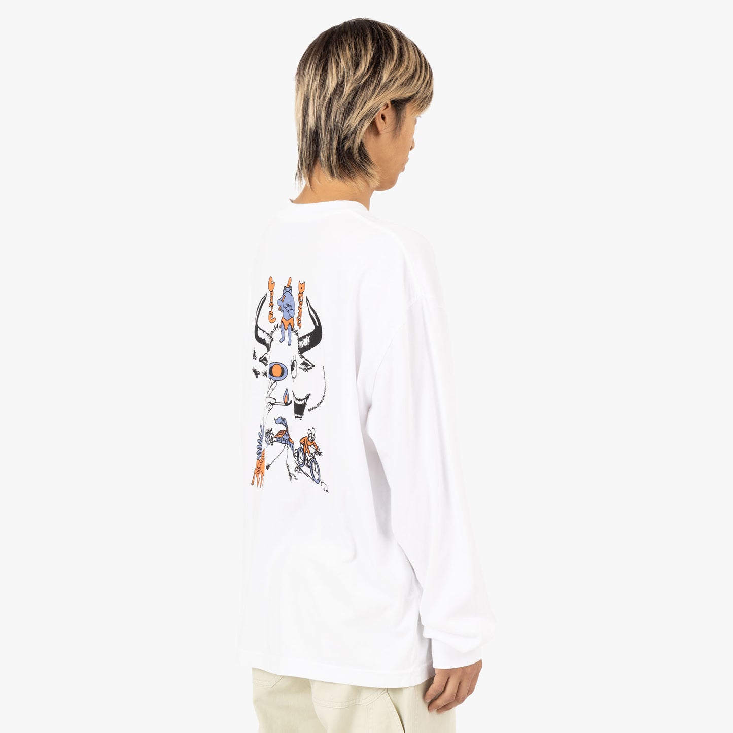 Brain Dead Cosmic Debris L/S Shirt / Blanc