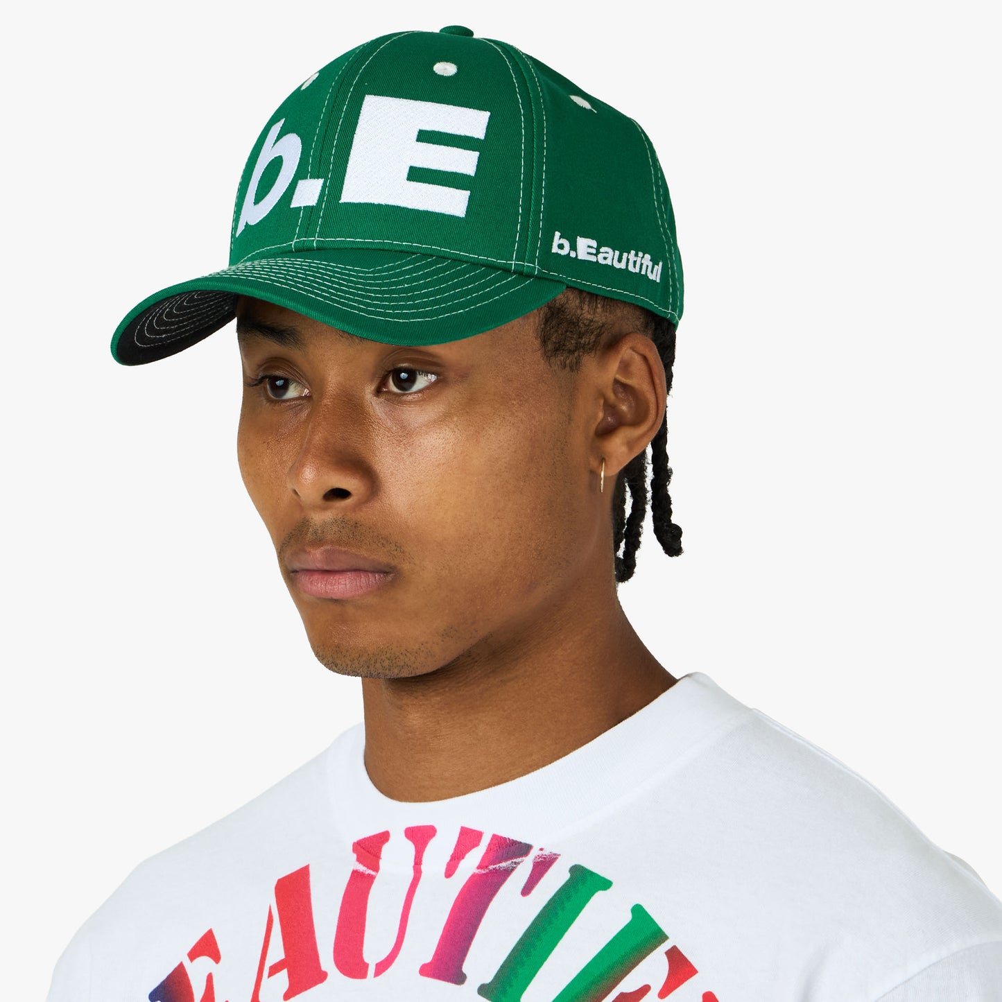 b. Eautiful chapeau b.E Vert / Blanc