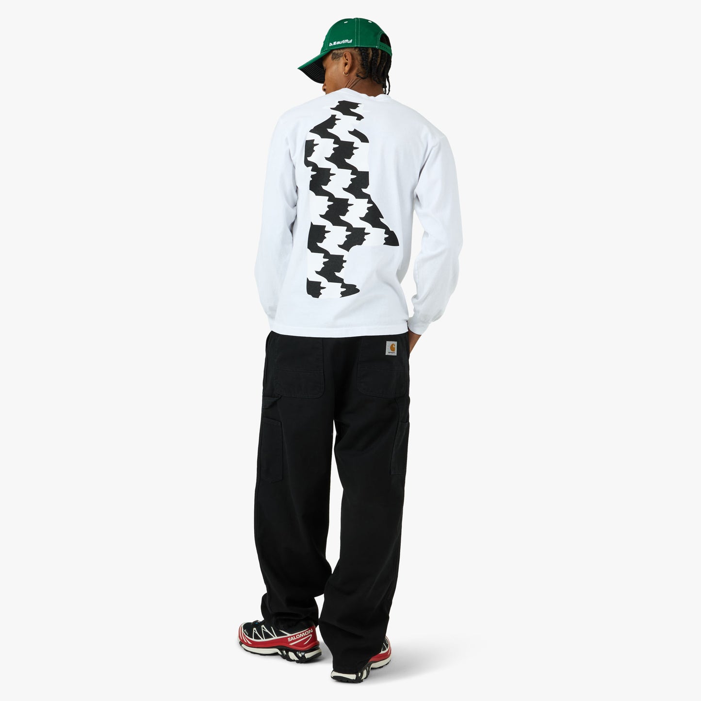 b.Eautiful Silhouette Long-Sleeve T-Shirt White