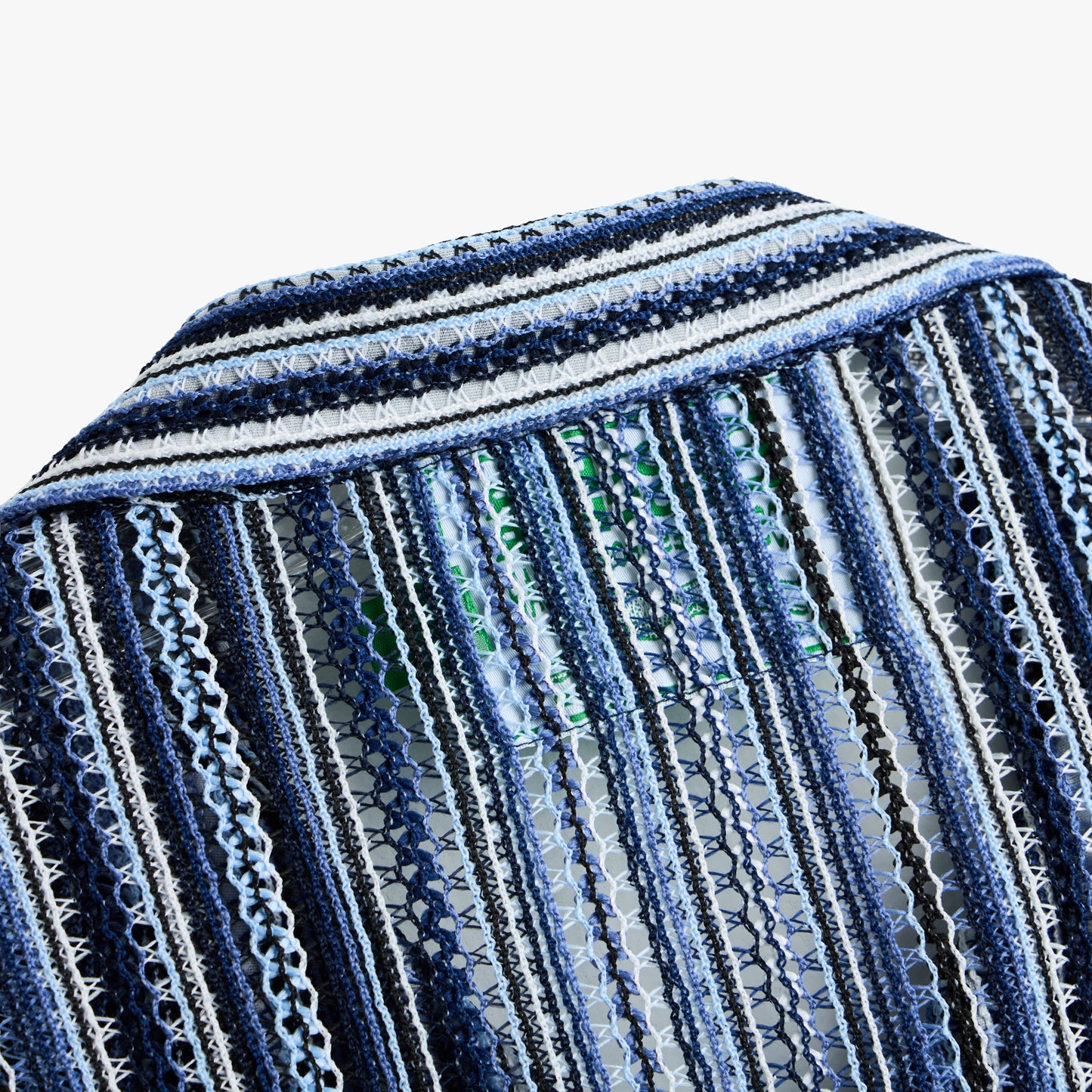 Chemise Cabana en maille Brother Brother à manches courtes / Rayures bleues et vertes