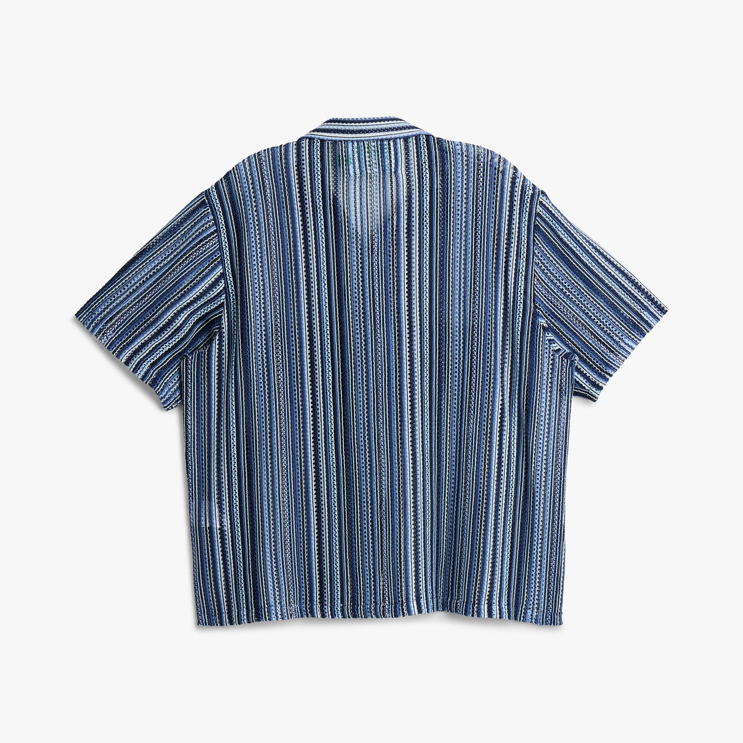 Chemise Cabana en maille Brother Brother à manches courtes / Rayures bleues et vertes