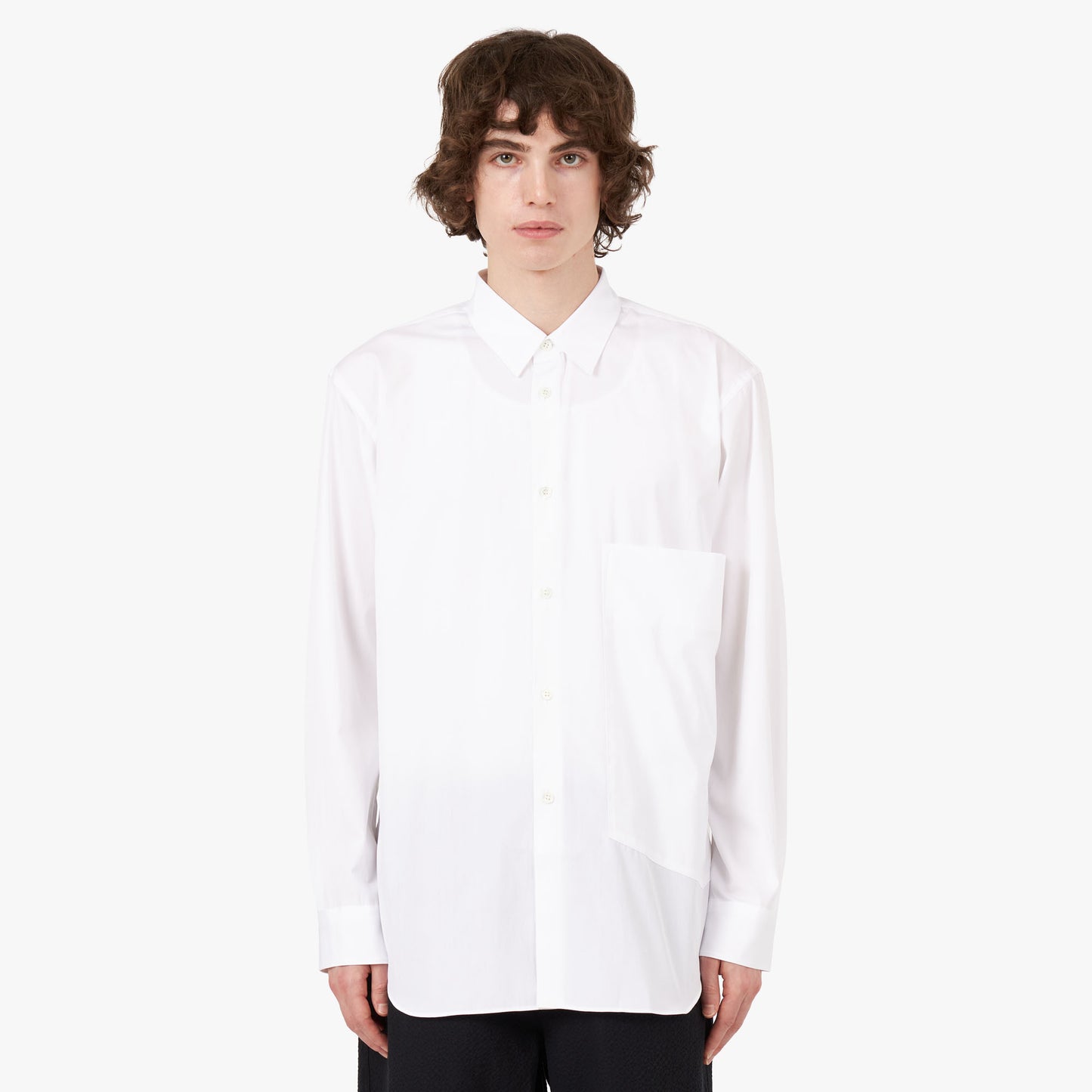 COMME des GARÇONS SHIRT Chemise à poche surdimensionnée / Blanc