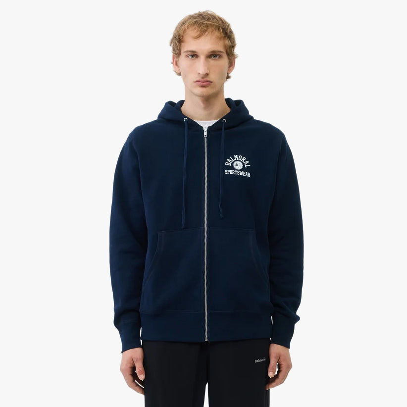 Sweat à capuche zippé Balmoral Academy / Marine