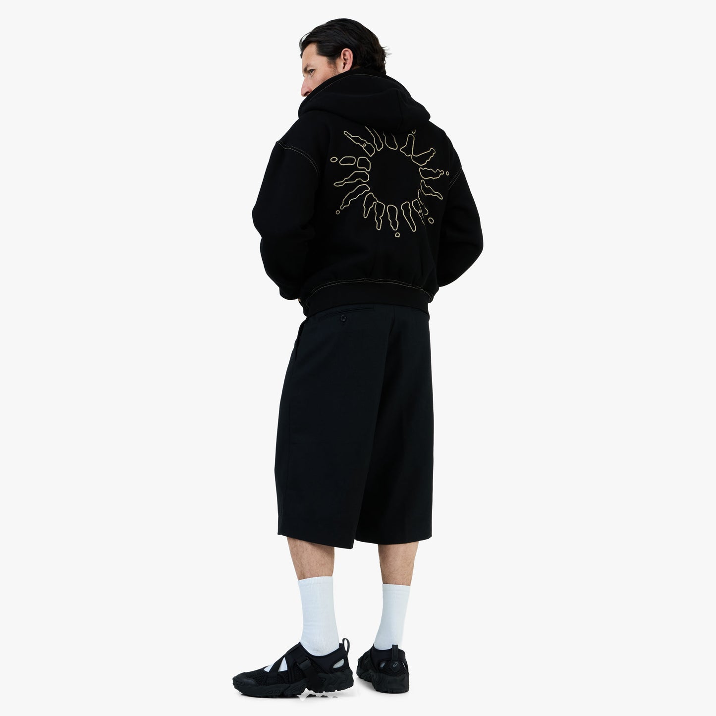 4YE Signature Zip Hoodie Black / Gold