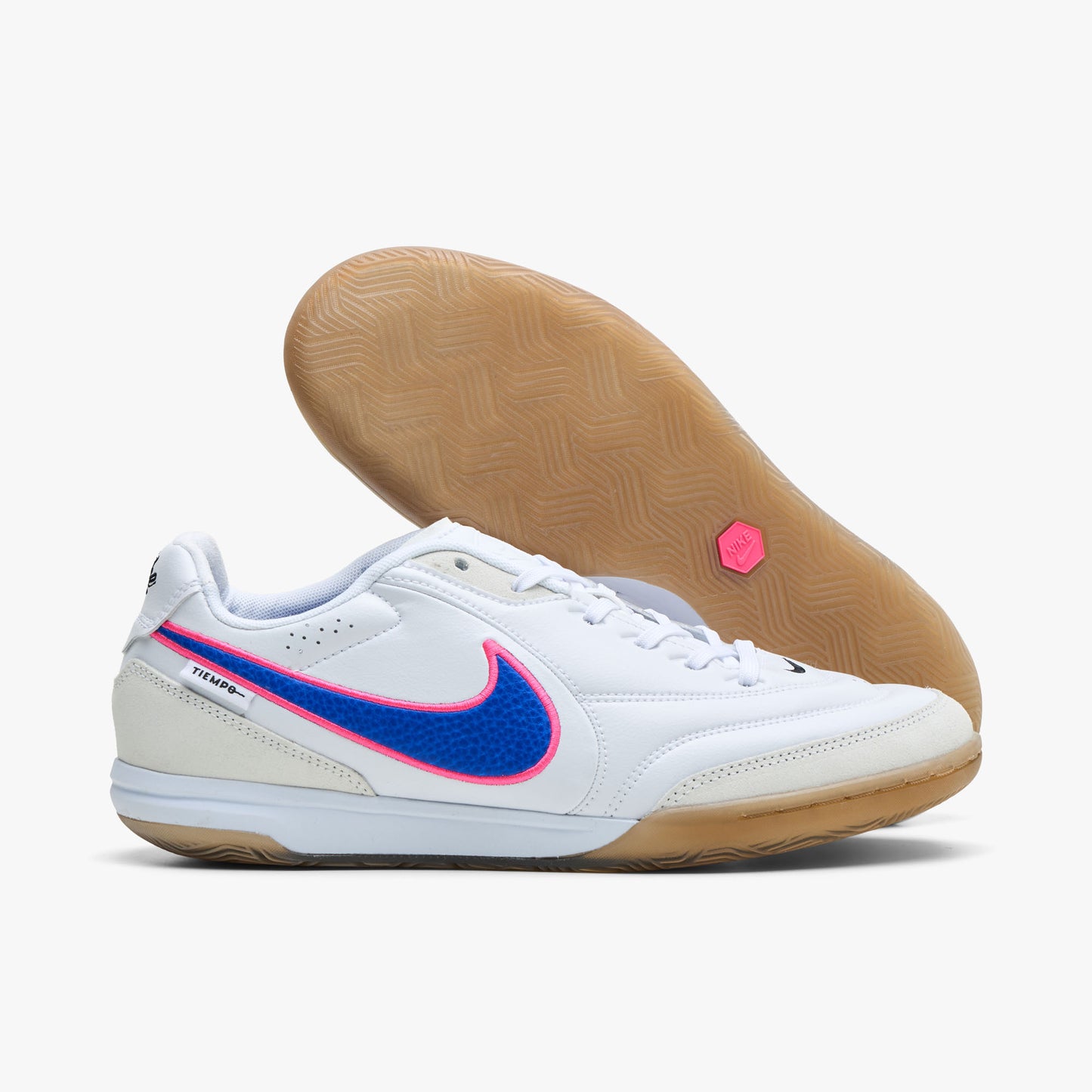 Nike Tiempo Streetgato Blanc / Bleu vif - Explosion Rose
