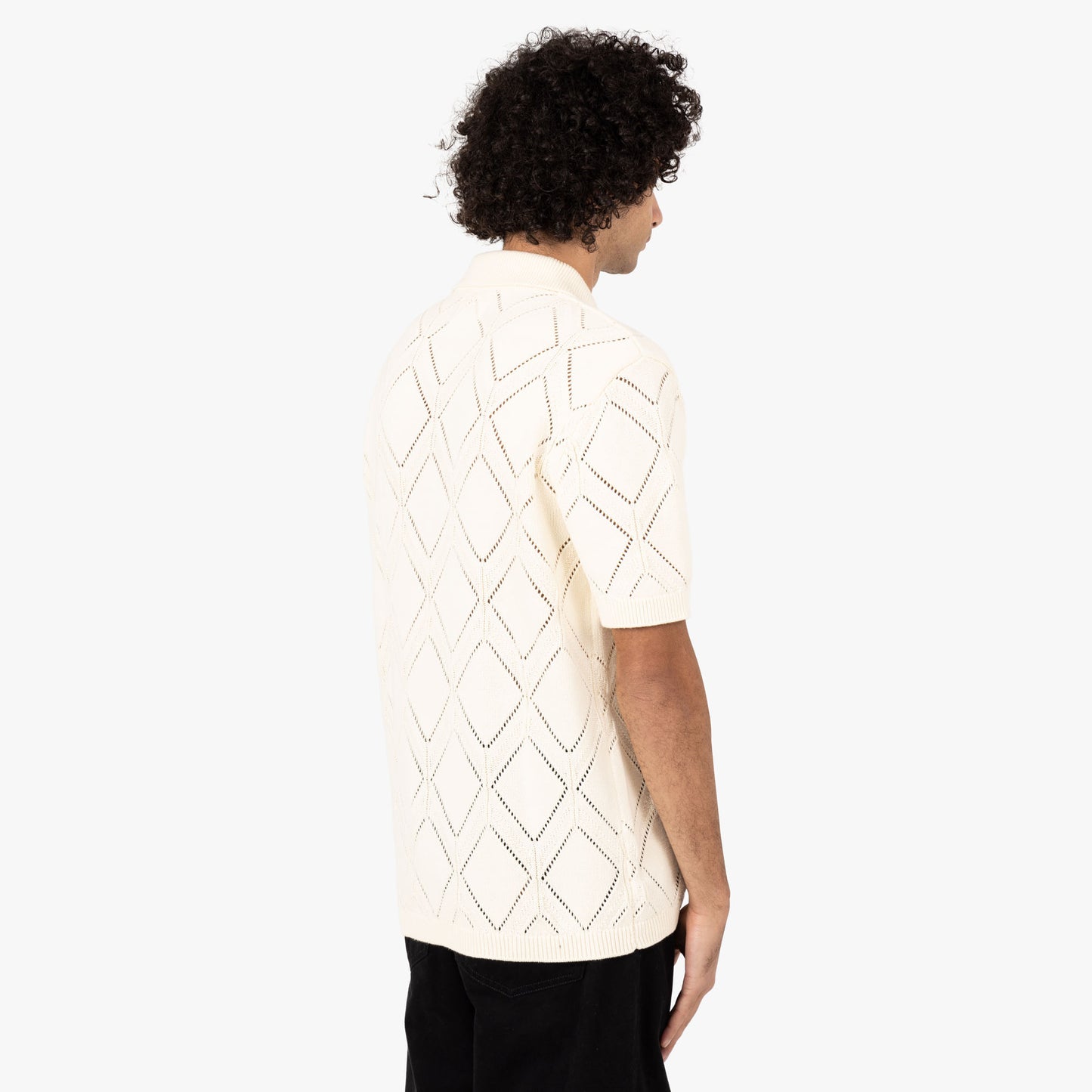 Polo Honor the Gift Diamond en maille / Crème