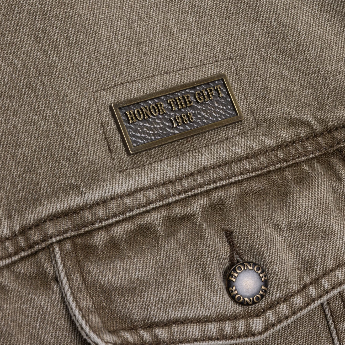 Honor The Gift Washed Twill Trucker Jacket / Taupe
