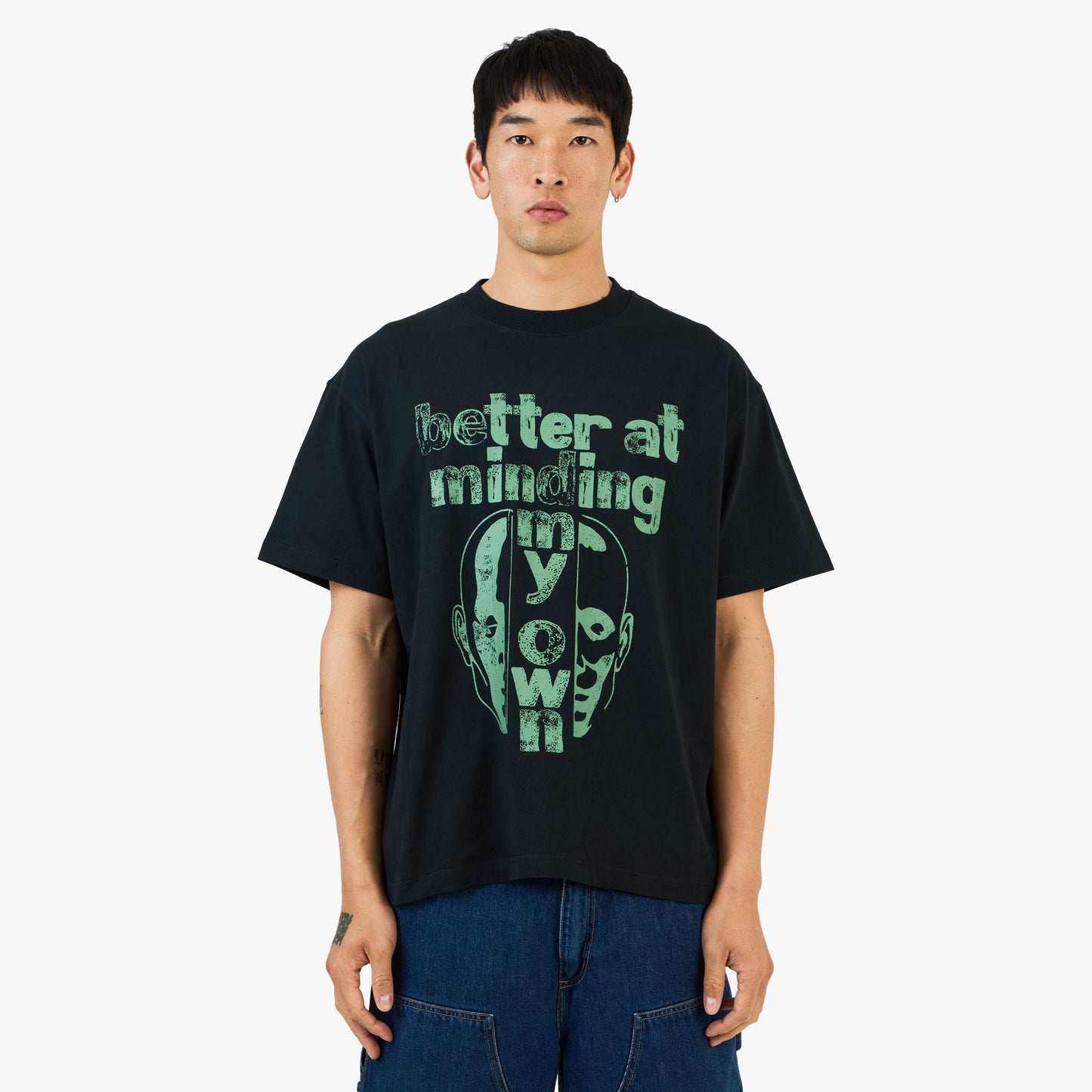 T-Shirt Honor The Gift Better At Minding My Own / Noir