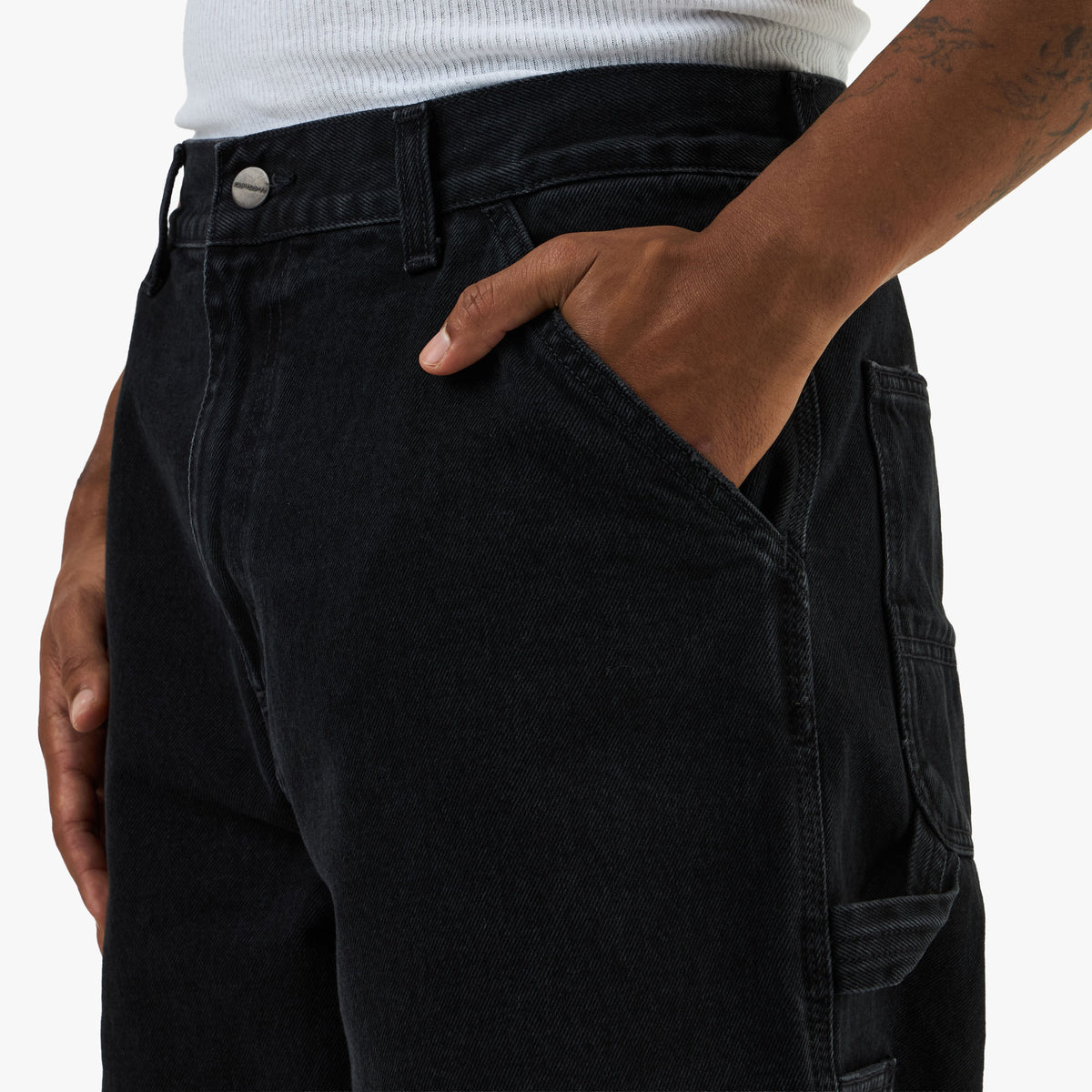 Carhartt WIP Single Knee Pant / Black Stone Washed