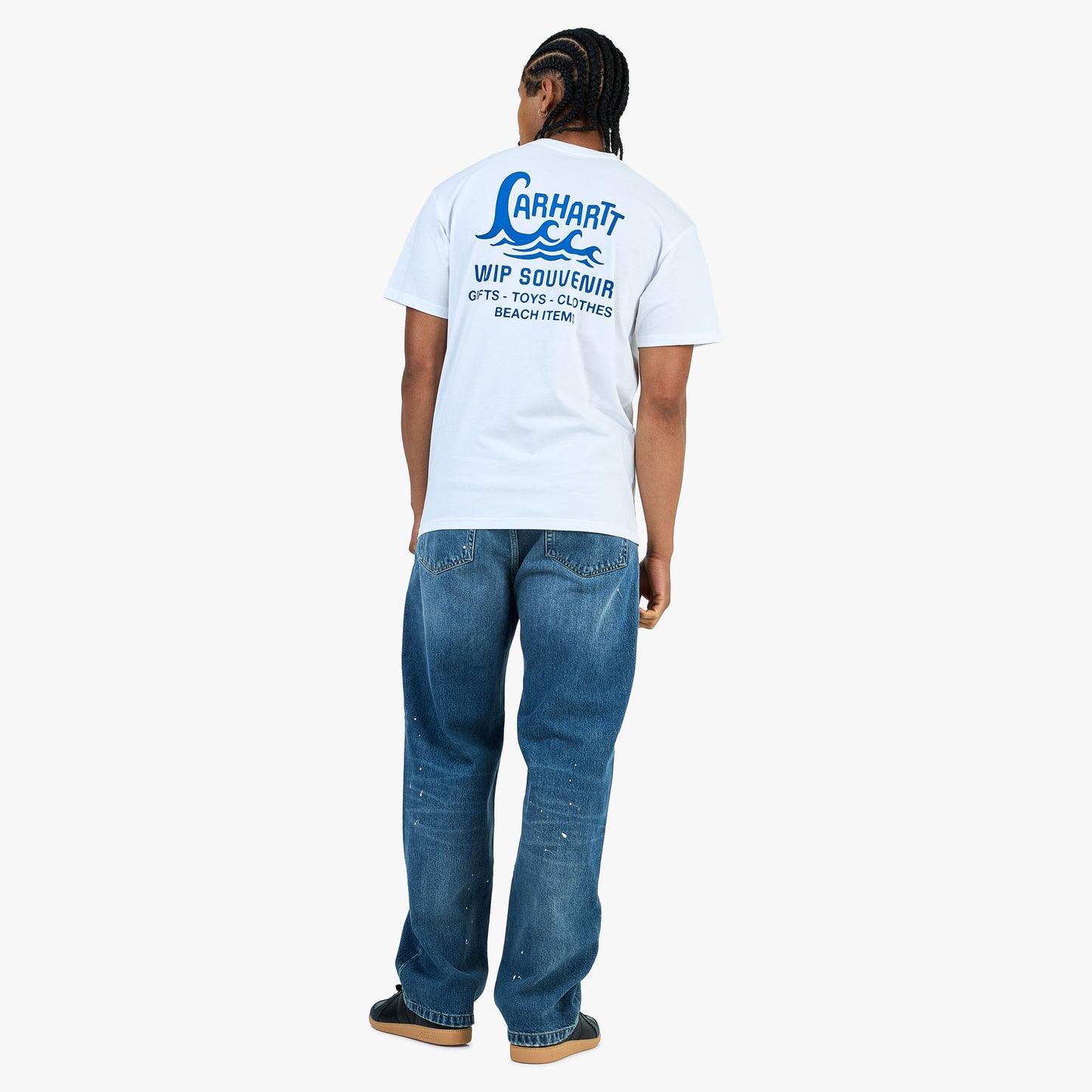 Carhartt WIP Landon Pant Blue / Destroy Wash - Splatter