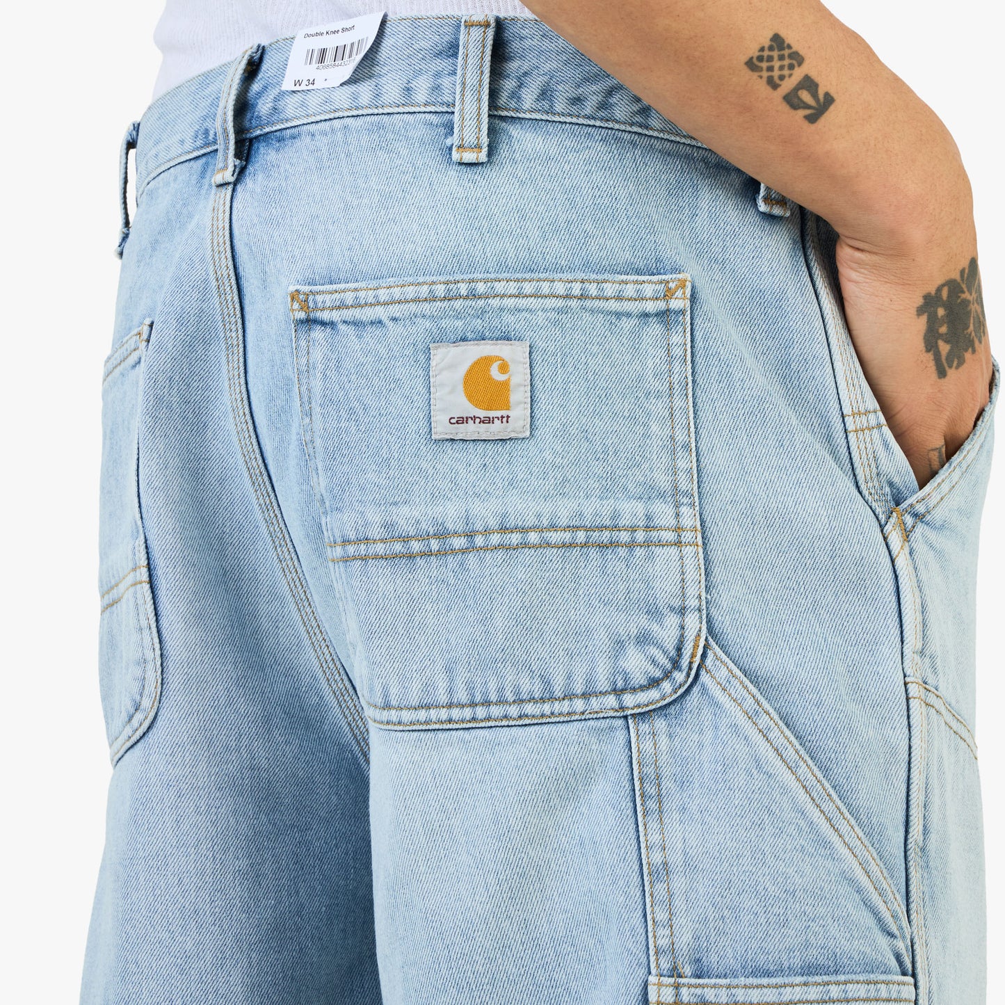 Carhartt WIP Double Knee Short Blue / Stone Washed