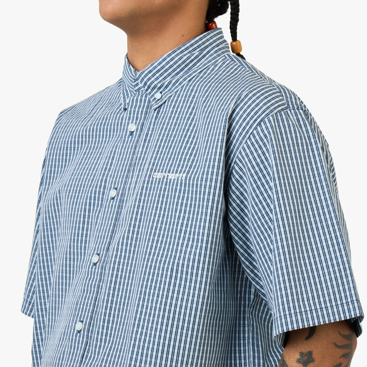 Carhartt WIP Short Sleeve Groff Shirt Groff Check / Blue River