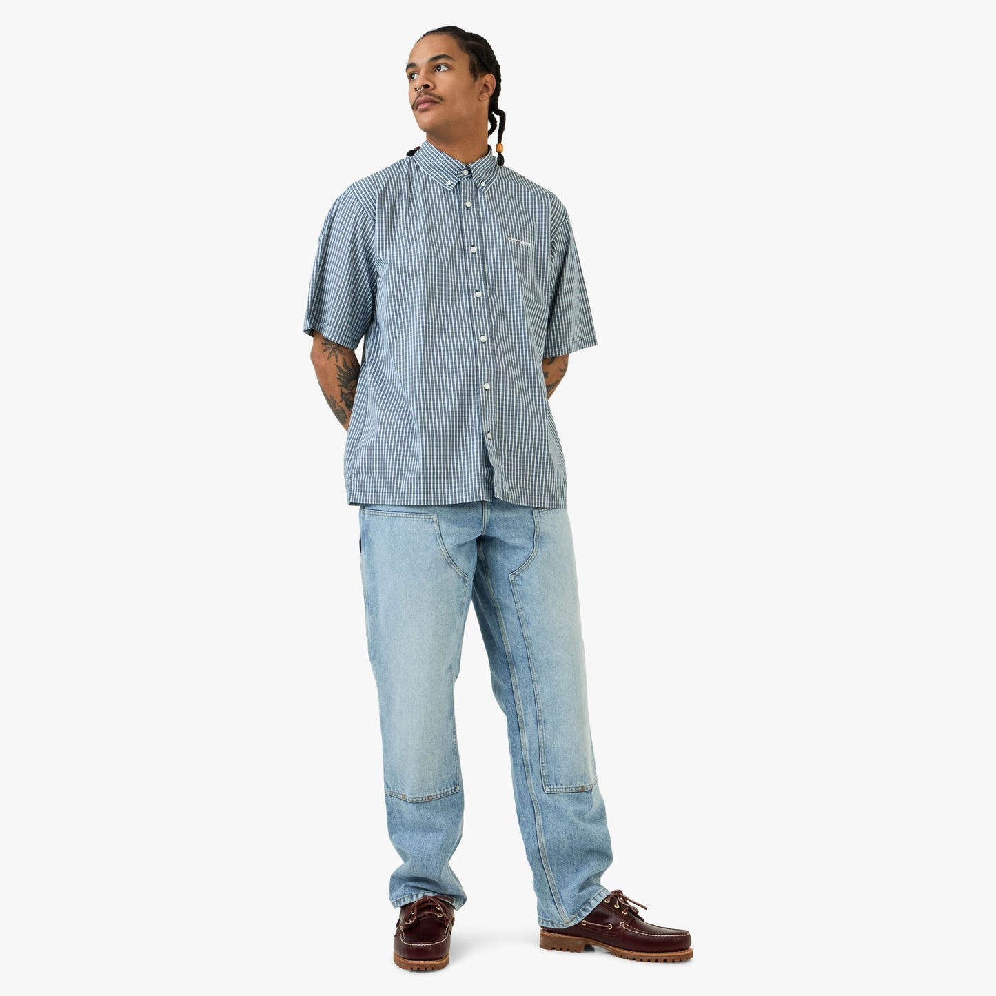 Carhartt WIP Short Sleeve Groff Shirt Groff Check / Blue River