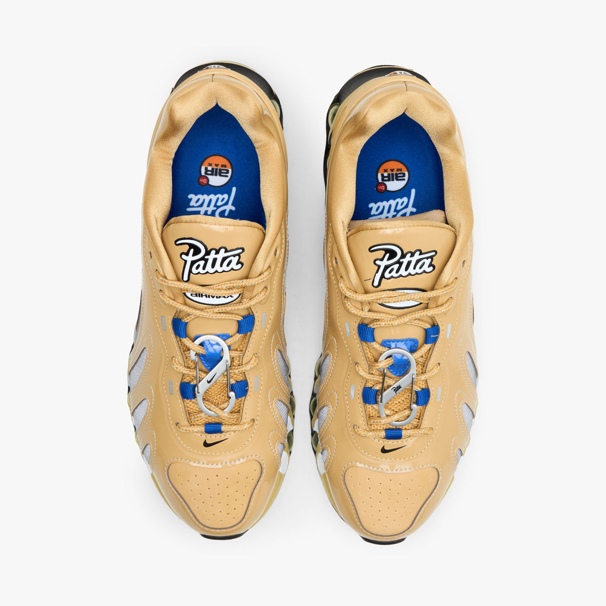 ** NE PAS UTILISER RTV MARS 26 ** Nike x Patta Air Max Dn8 Club Gold / Argent Métallisé - Bleu Royal