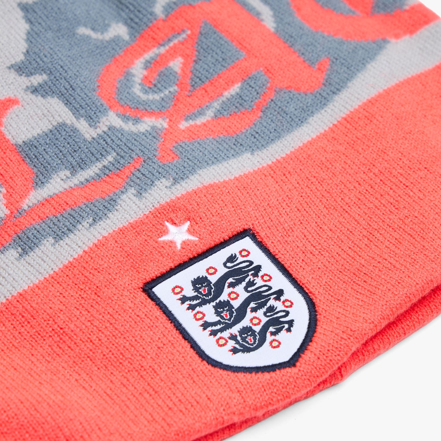 Nike x England x Palace Uncuffed Beanie Pewter Grey / Cool Grey - Bright Crimson