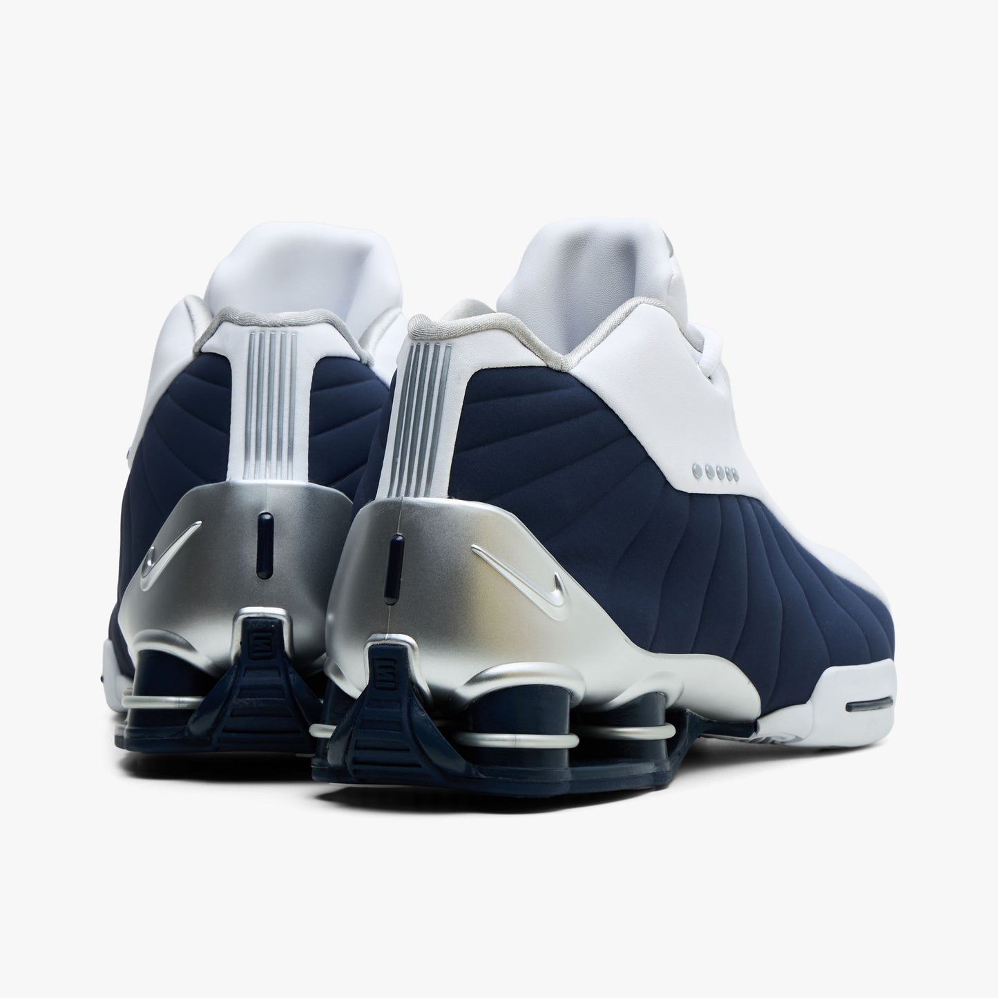 Nike Shox BB4 White / Midnight Navy - Metallic Silver