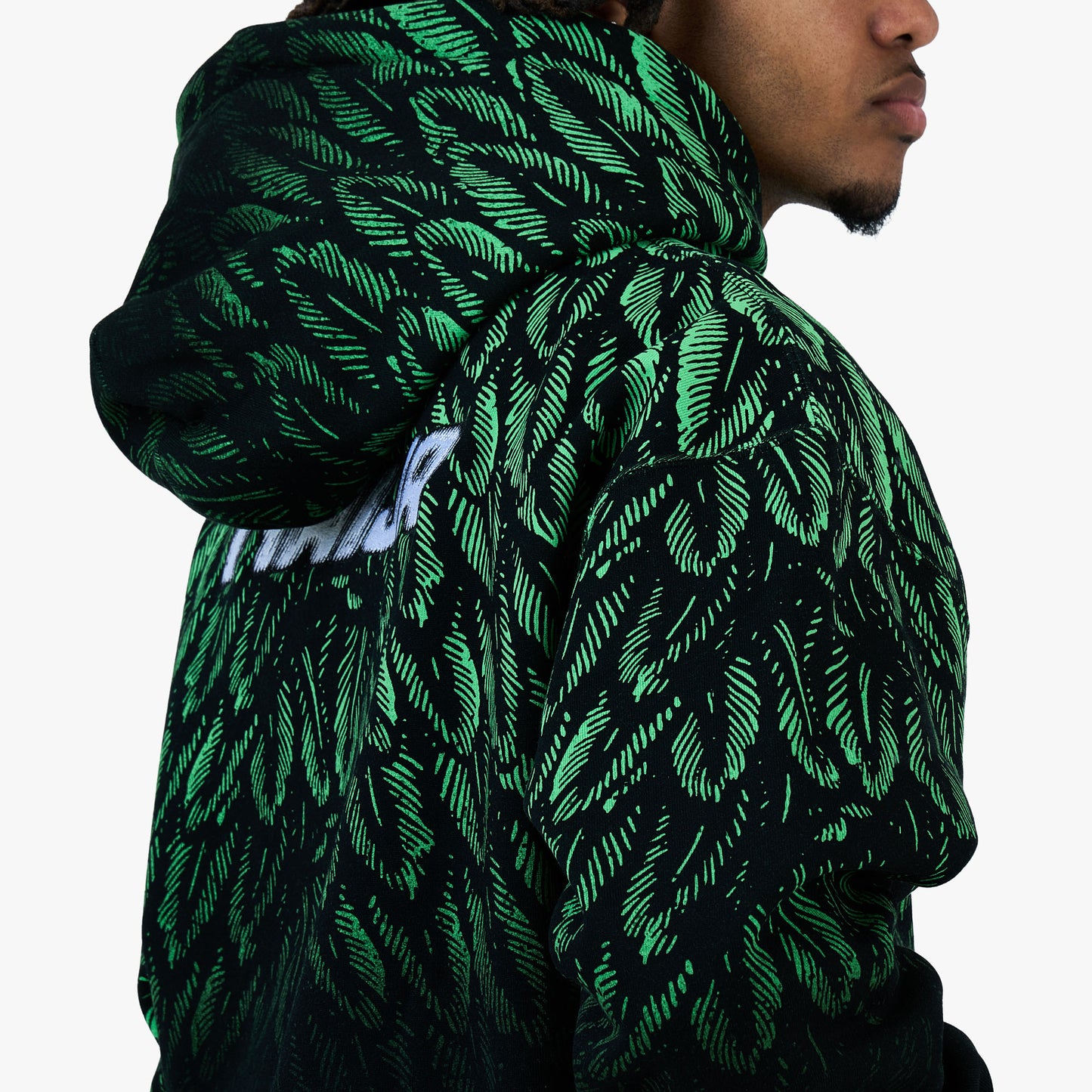 Nike x Nigeria x Slawn Hoodie molletonné à Capuche Noir / Vert Vif - Blanc