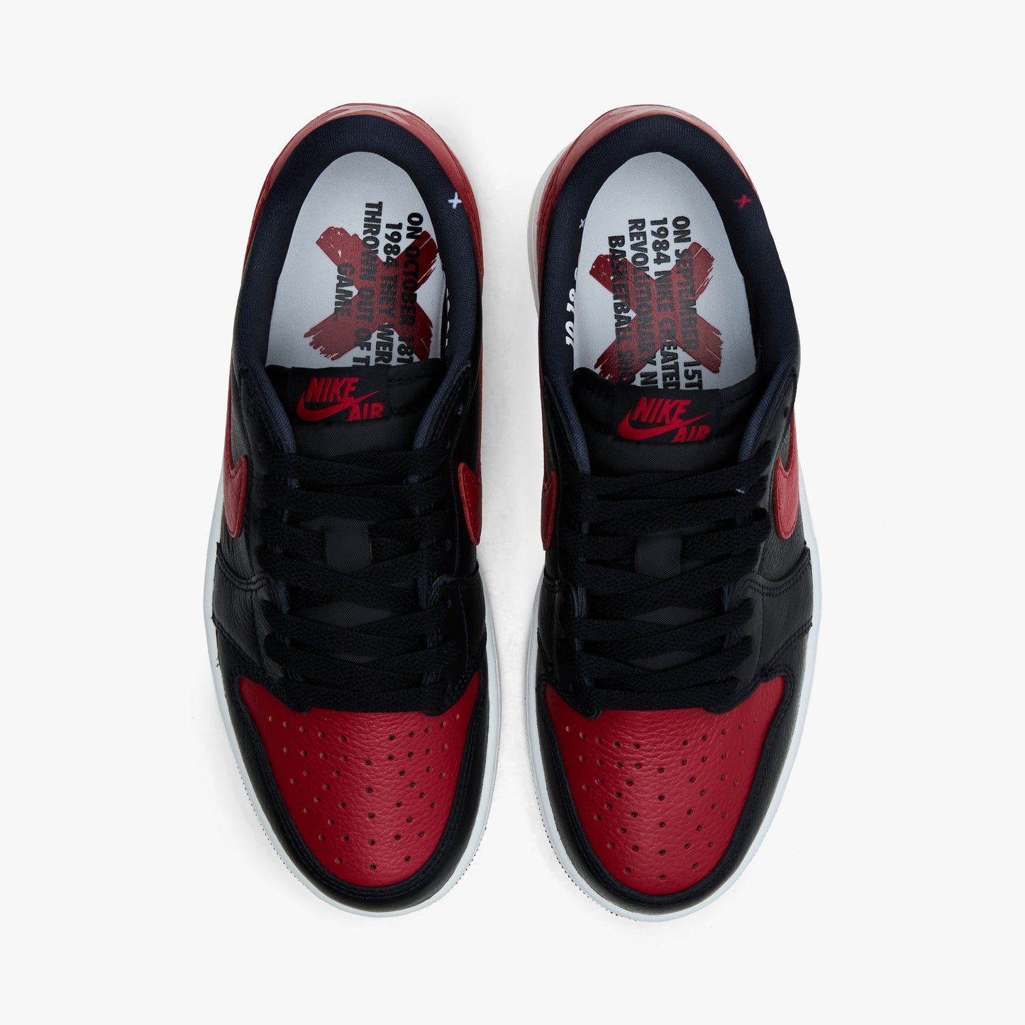 Jordan 1 Retro Low OG Noir / Noir - Rouge Varsity
