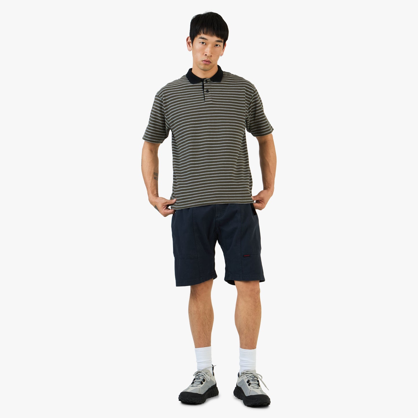 KHAKIS Stripe Shortsleeve Polo / Olive