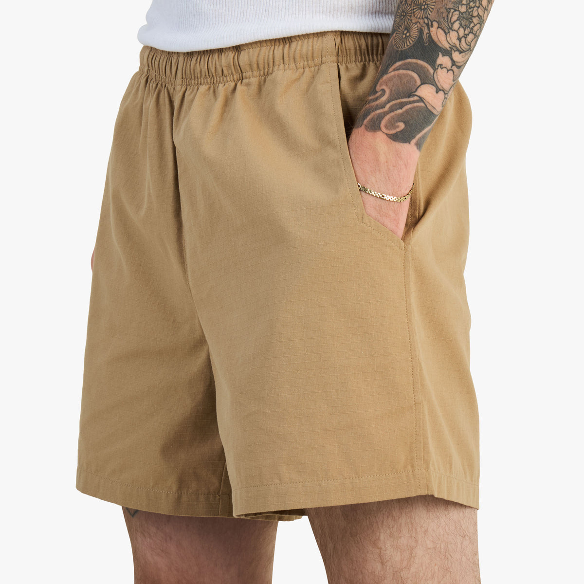 Brother Brother Ripstop Baggie Shorts / Khaki