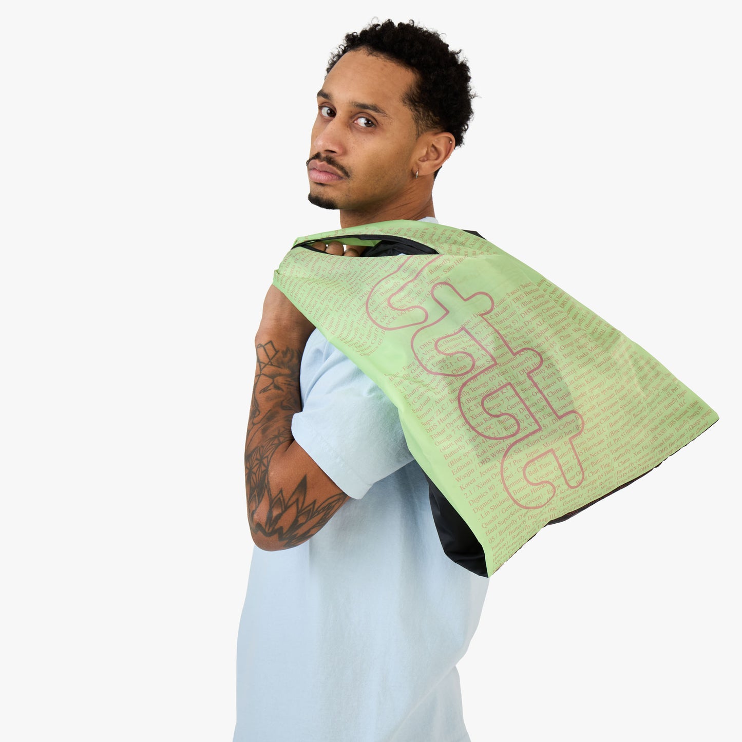 b.Eautiful x LTTT Times Reusable Bag Black/Lime