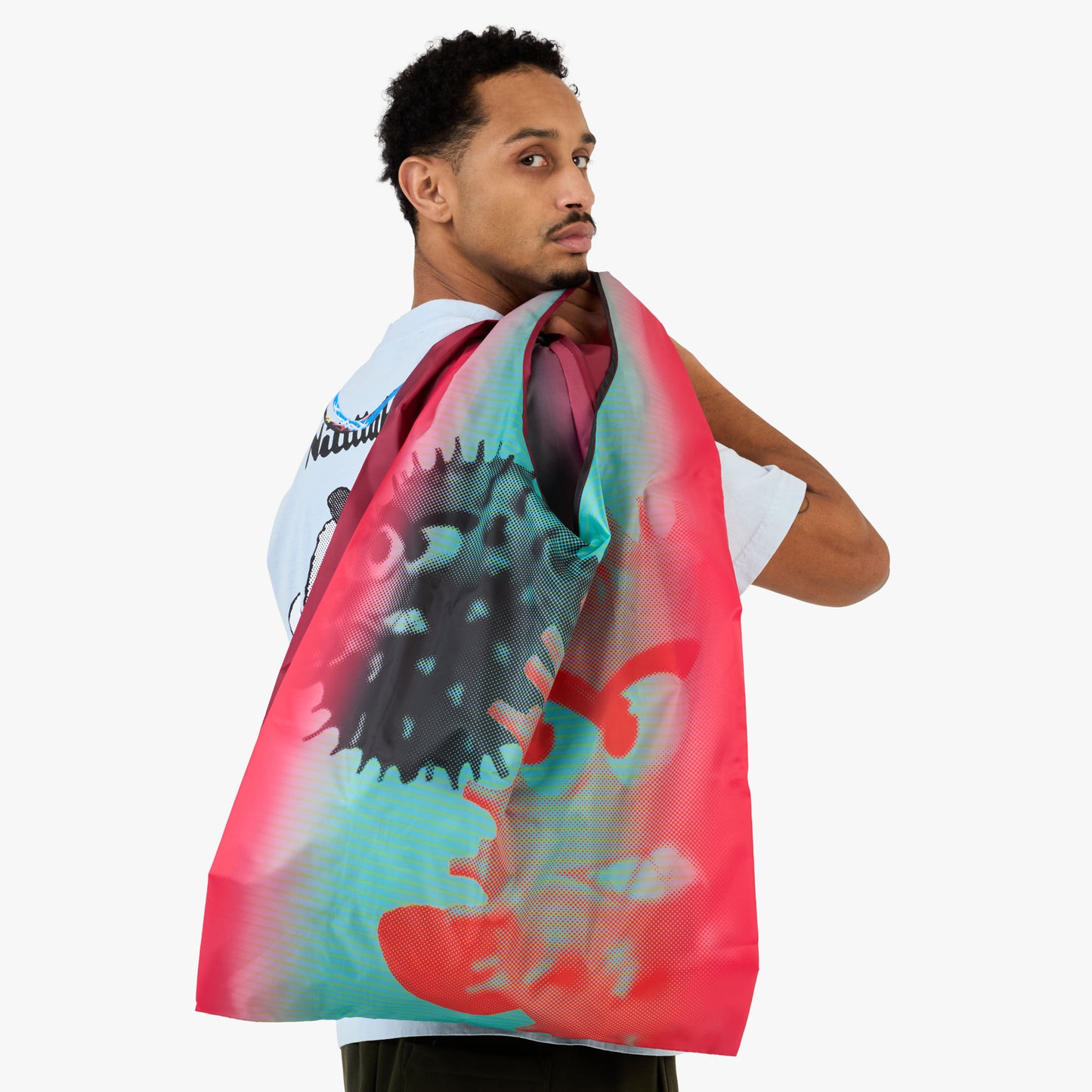 b.Eautiful x LTTT Globe Reusable Bag XL Black/Green