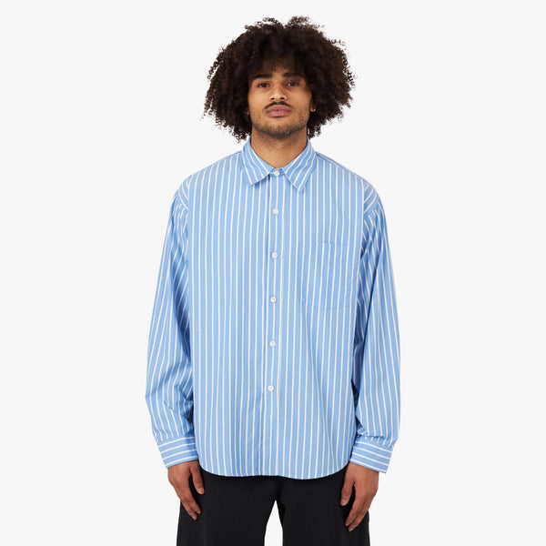 mfpen Destroyed Executive Shirt / Blue Stripe