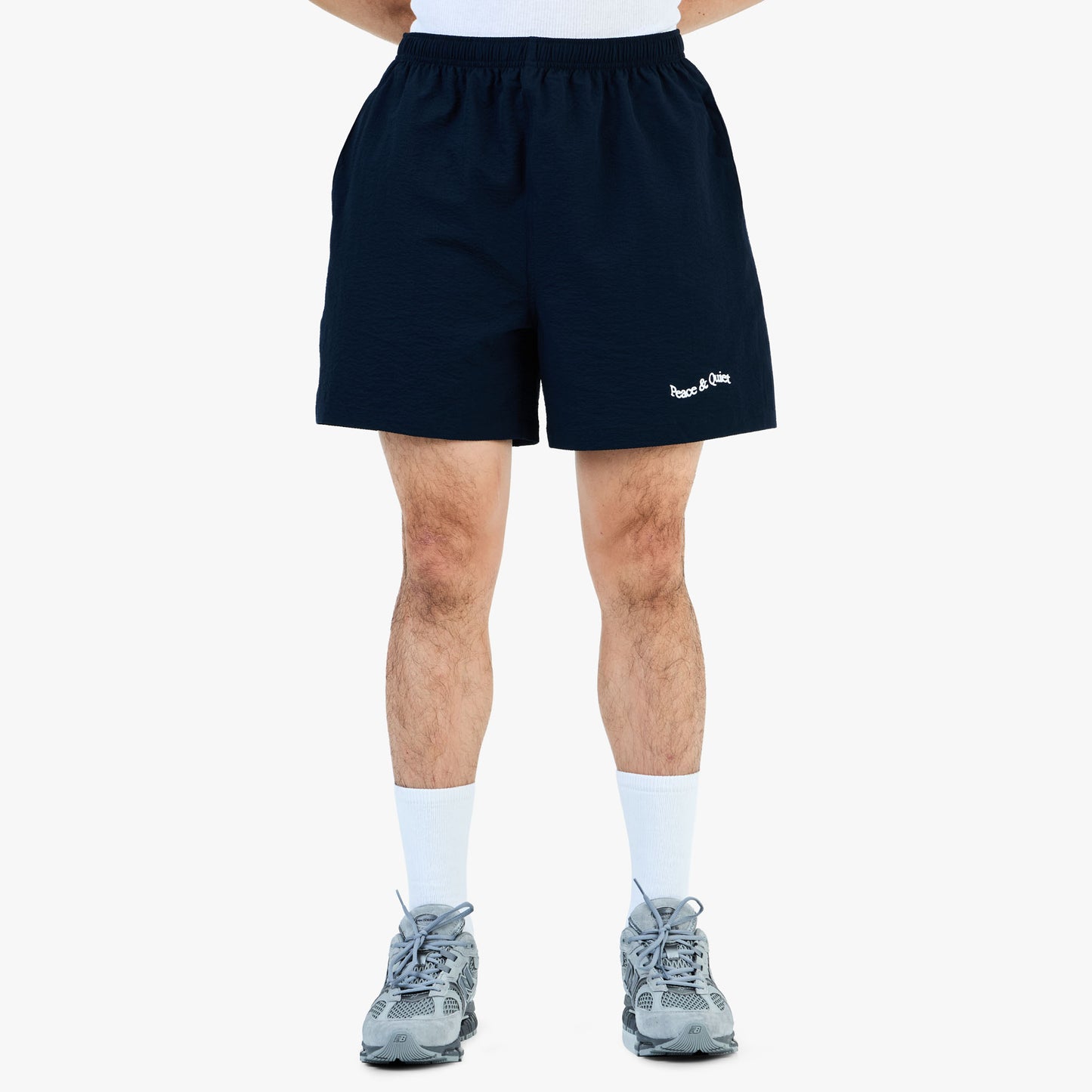 Museum of Peace and Quiet Wordmark Seersucker Shorts / Navy
