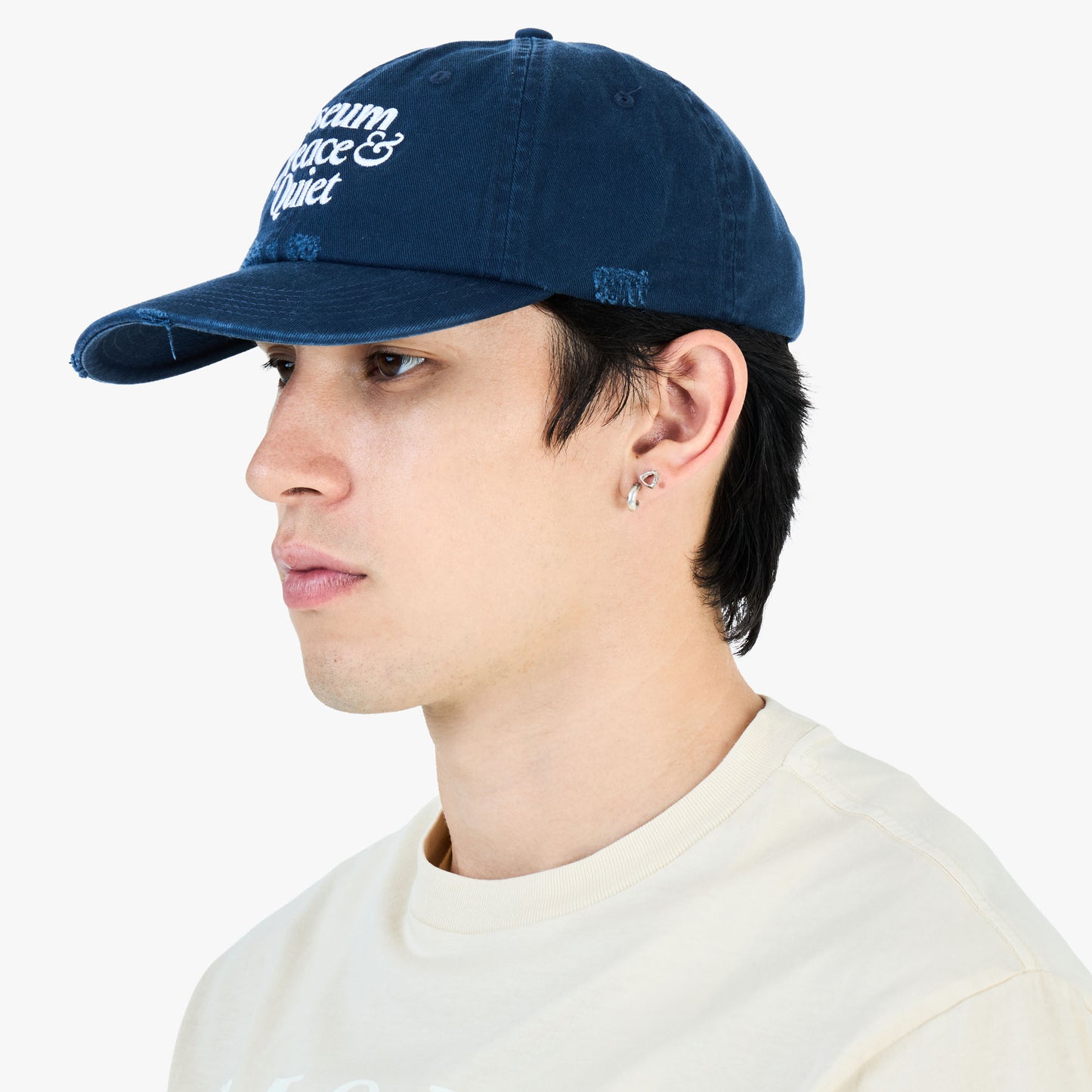 Museum of Peace and Quiet Mid Century Distressed Dad Hat / Navy