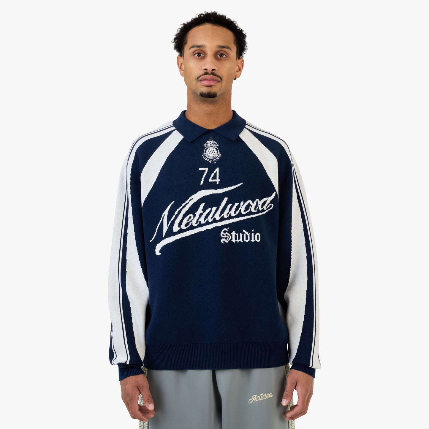 Maillot de football en maille Metalwood Marine