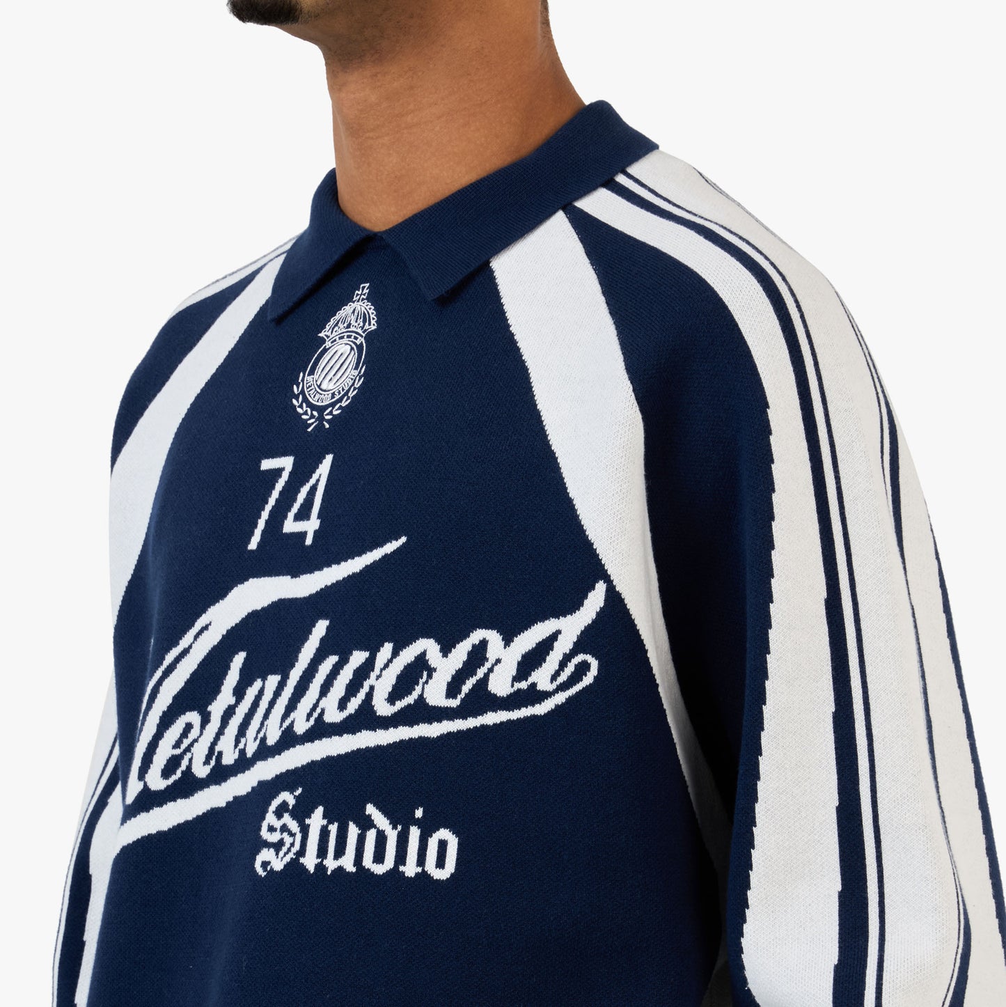 Maillot de football en maille Metalwood Marine