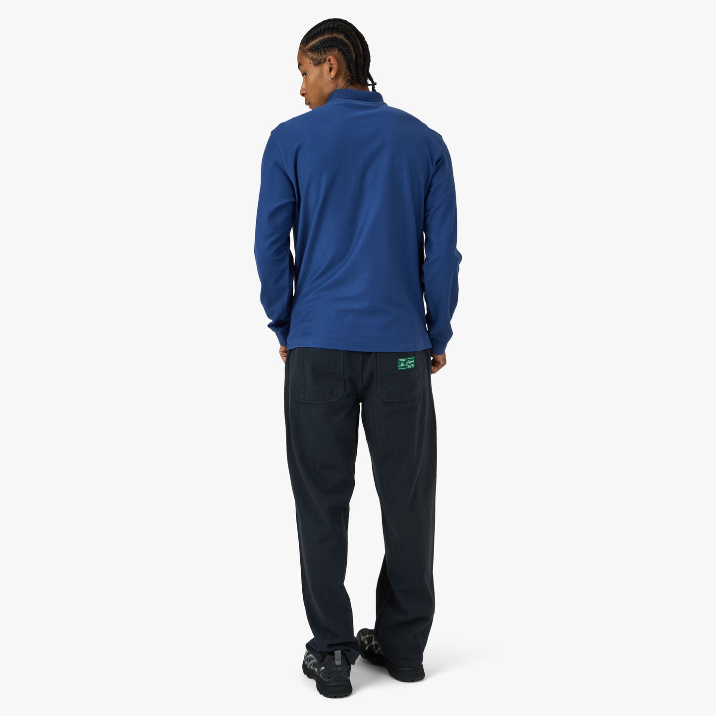 Palmes Lace Longsleeve Zip Polo Blue