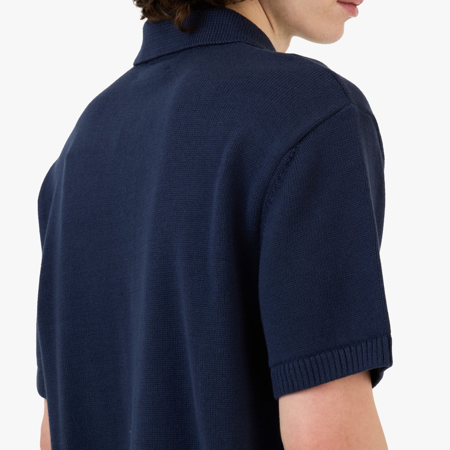 Palmes Cotton Knit Polo / Navy