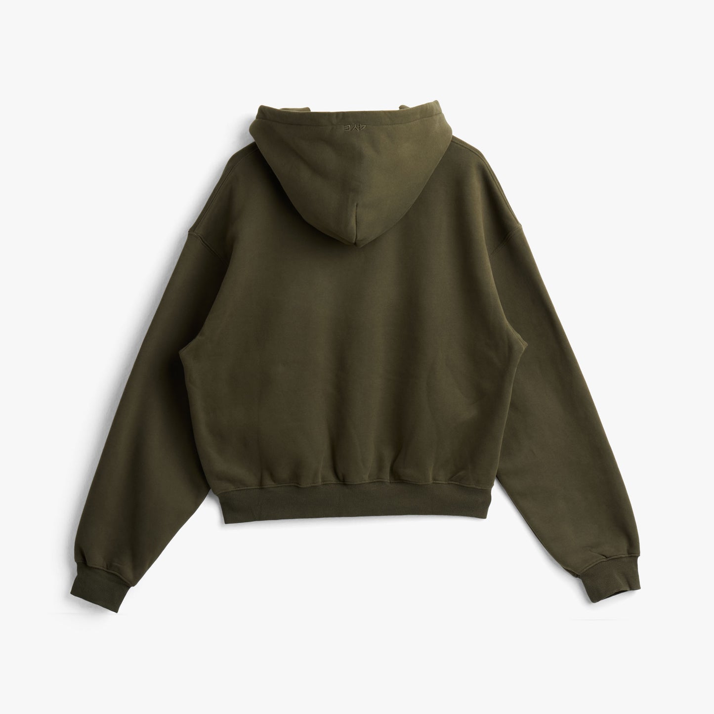 Sweat à capuche 4YE Signature orné de strass / Vert olive