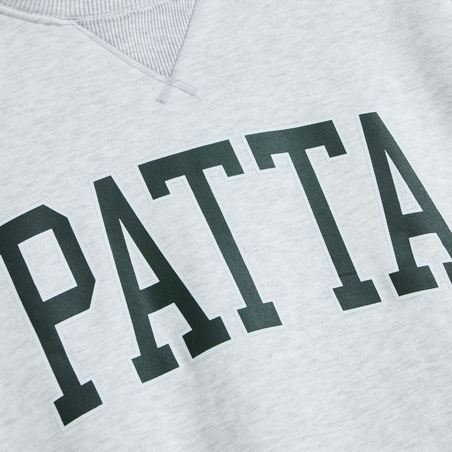Patta Arc Logo Crewneck Sweater / Light Melange Grey
