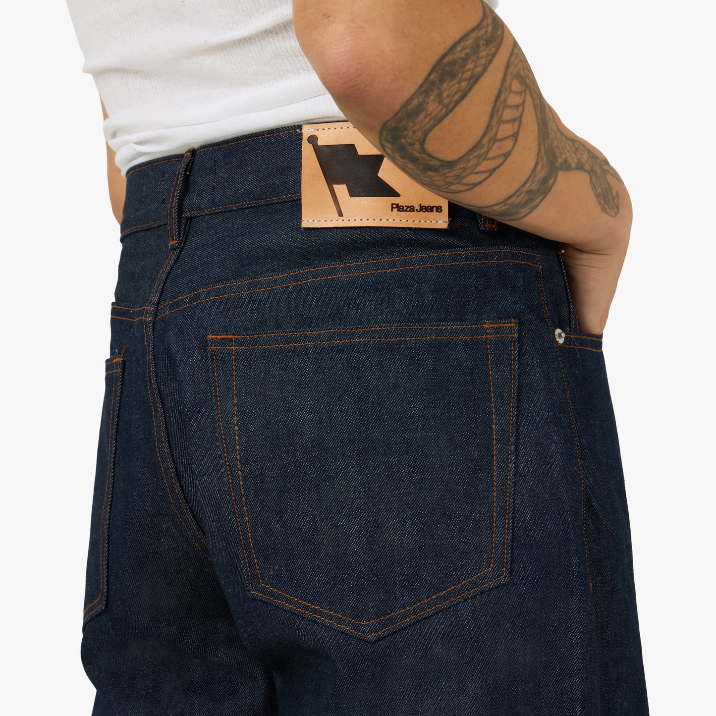 PlazaWorks Modern Wide 5 Pocket Jean / Indigo Raw Selvedge